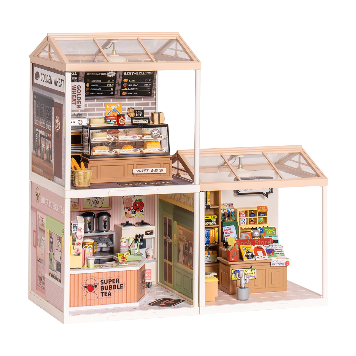 Rolife Super Creator Miniature House 3 in 1 L-vorm alternatieve productweergave