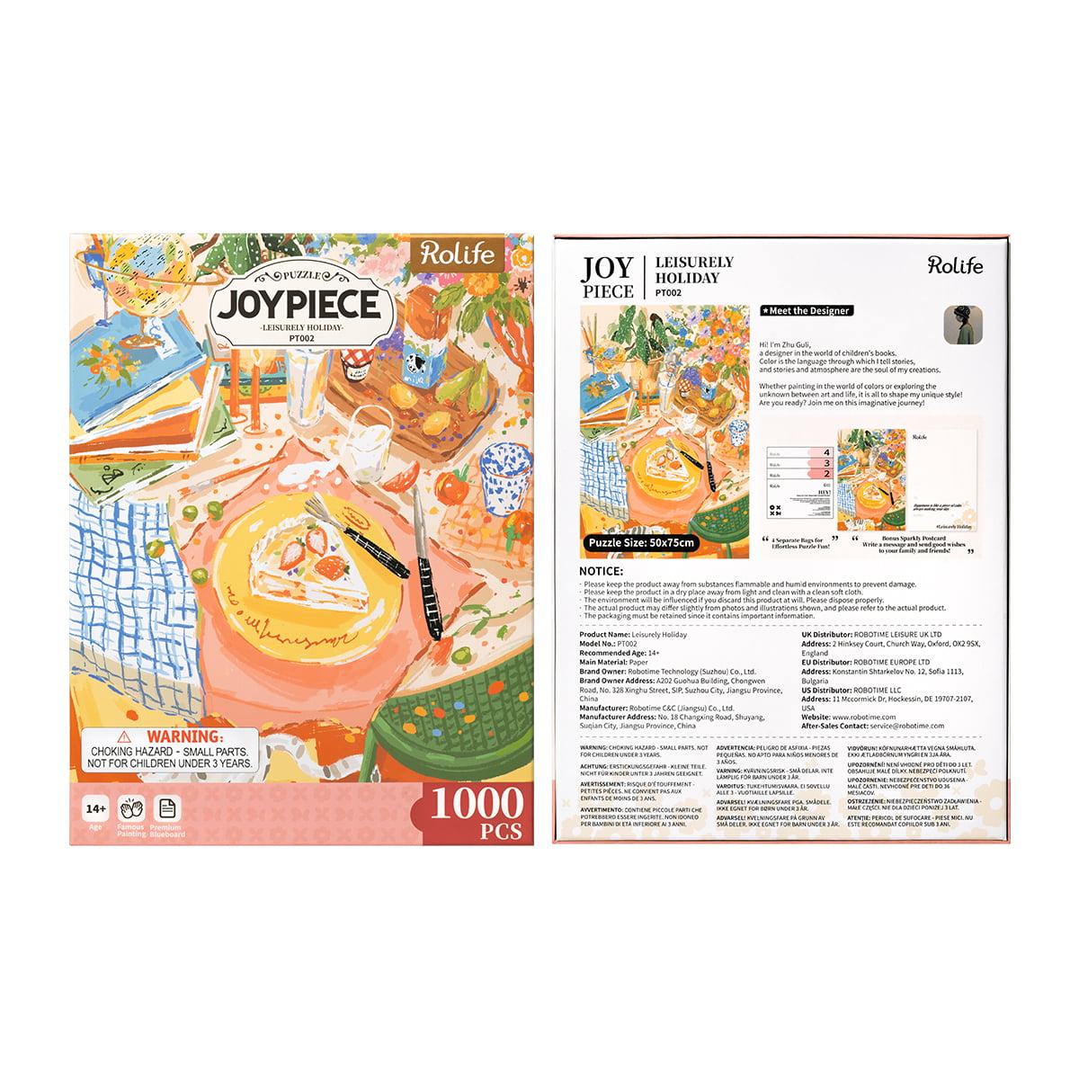 Rolife 1000 Pièces Puzzle - Vacances Détendues PT002 image de galerie 9