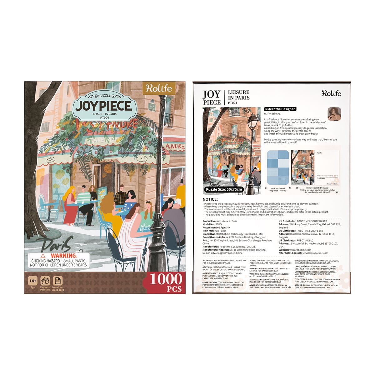Rolife 1000 Teile Puzzle - Freizeit in Paris PT004 Galerie Bild 9
