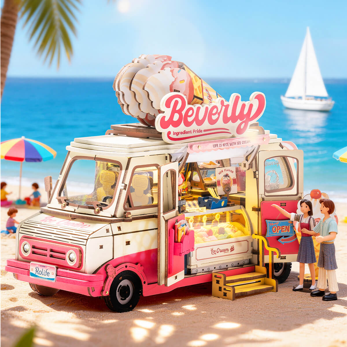 Rolife 3D Wooden Puzzle - Beverly's Ice Cream Truck TGS06 – Rolife