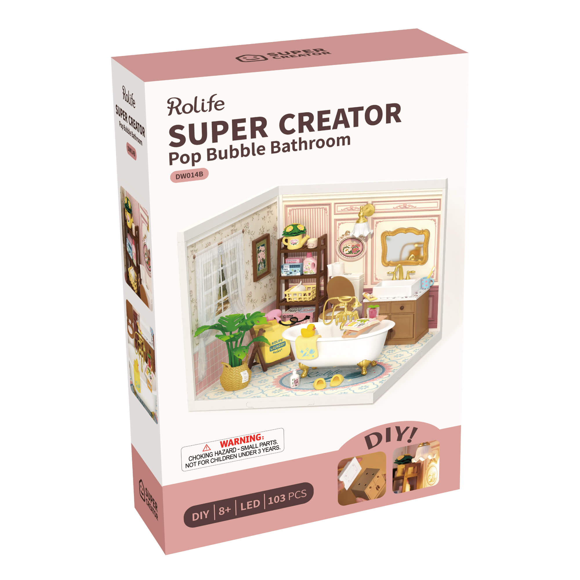 Rolife Bubble Bathroom Super Creator Miniature House DW014B image de galerie 7