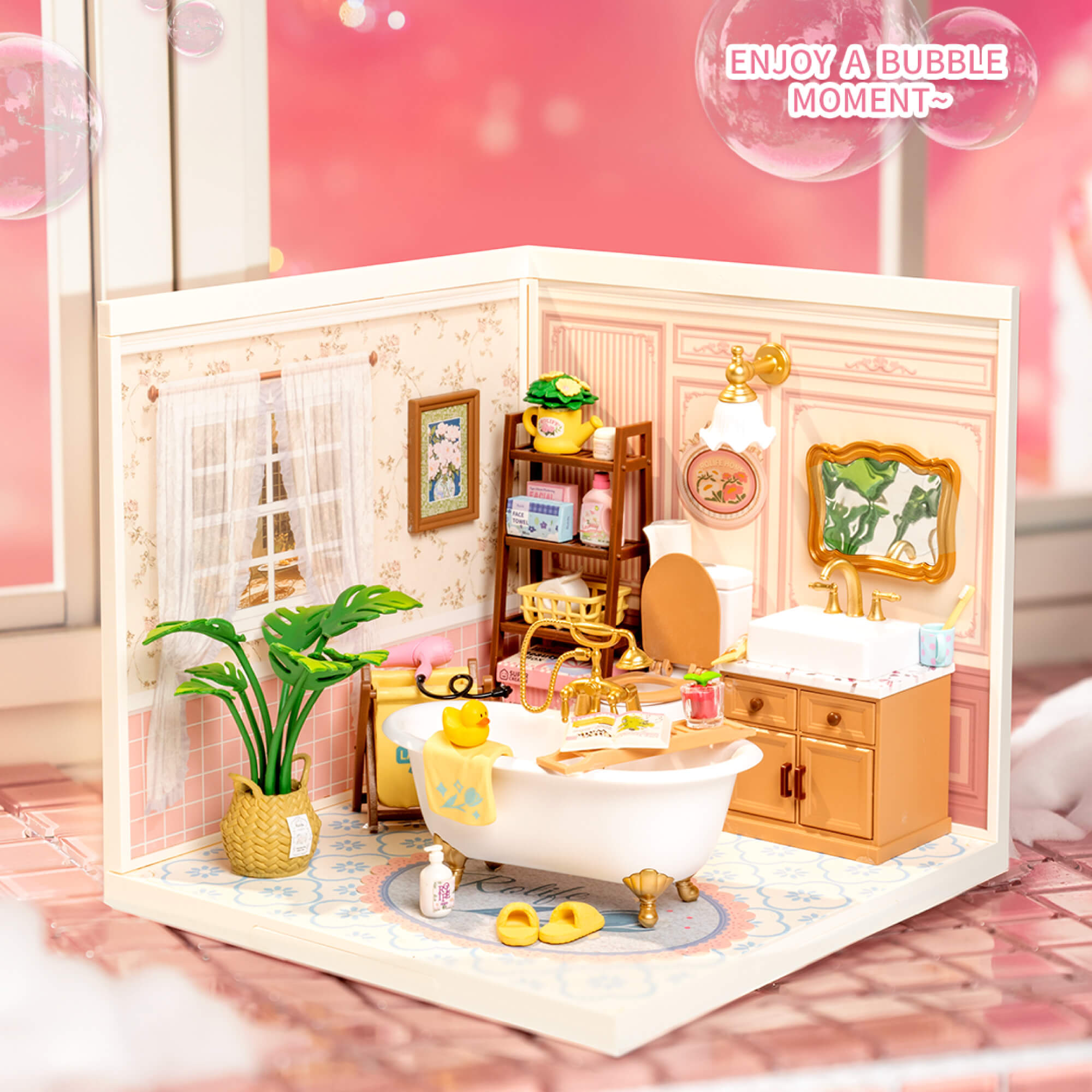 Rolife Bubble Bathroom Super Creator Miniature House DW014B image de galerie 3