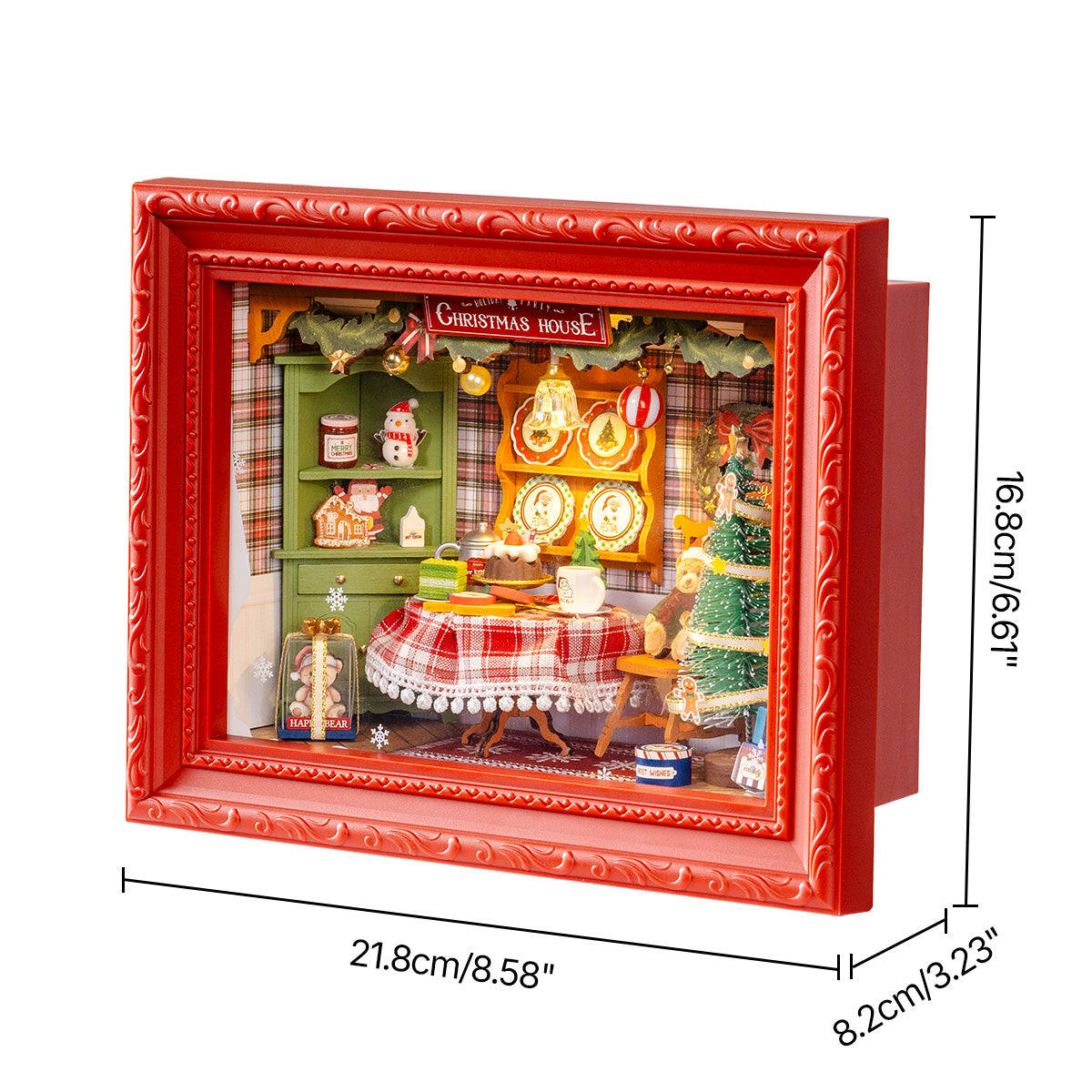 Christmas Eve Party DP005 size graphic, 21.8 x 8.2 x 16.3 cm story frame