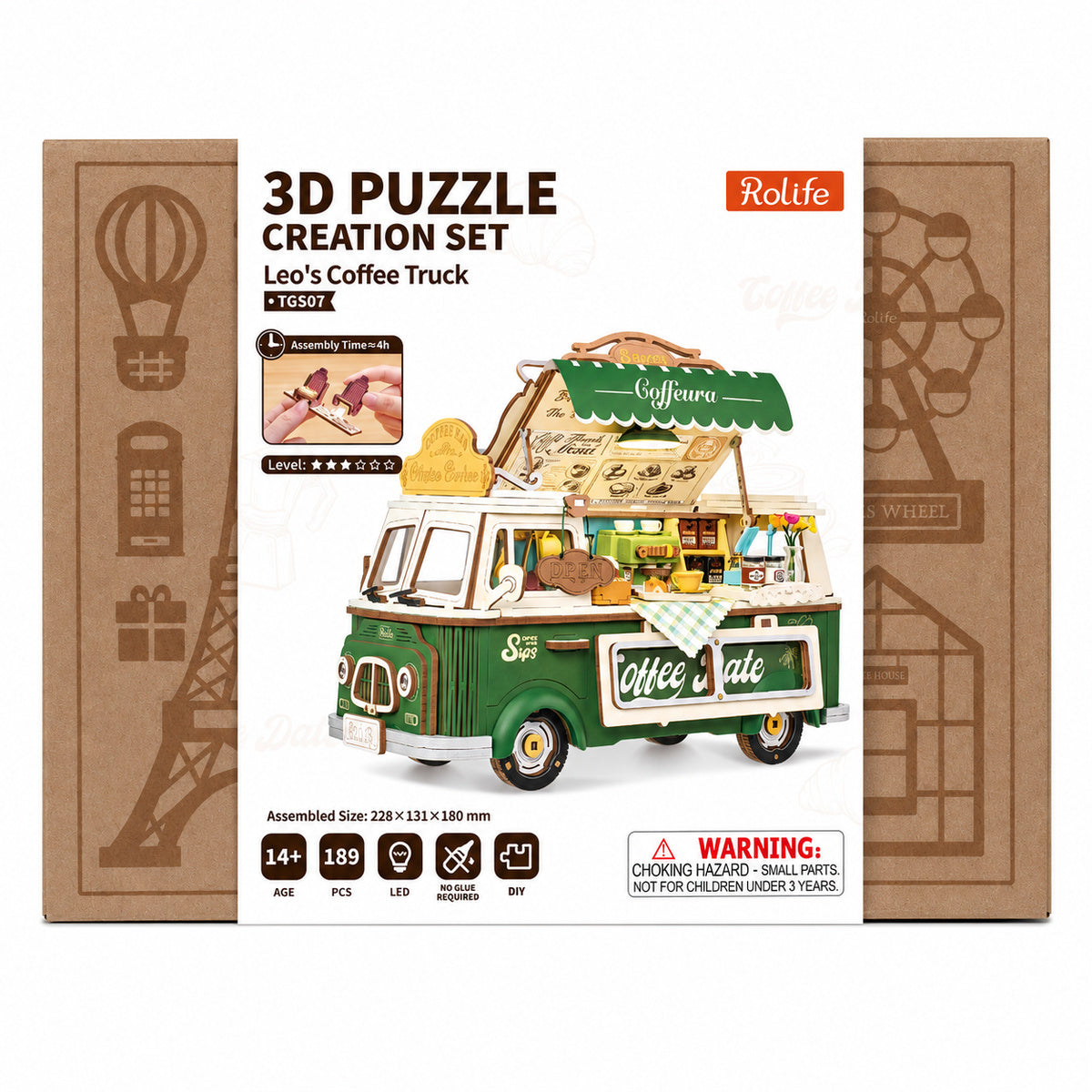 Rolife 3D Wooden Puzzle - Leo's Coffee Truck TGS07 – Rolife