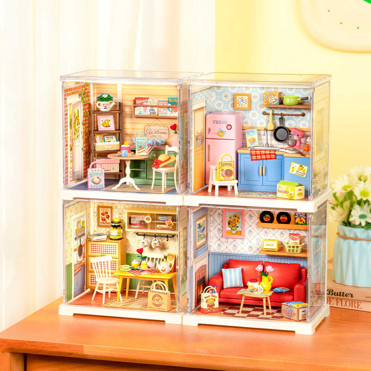 Super Creator four-room combination display with DWS05B, DWS06B, DWS07B, and DWS08B
