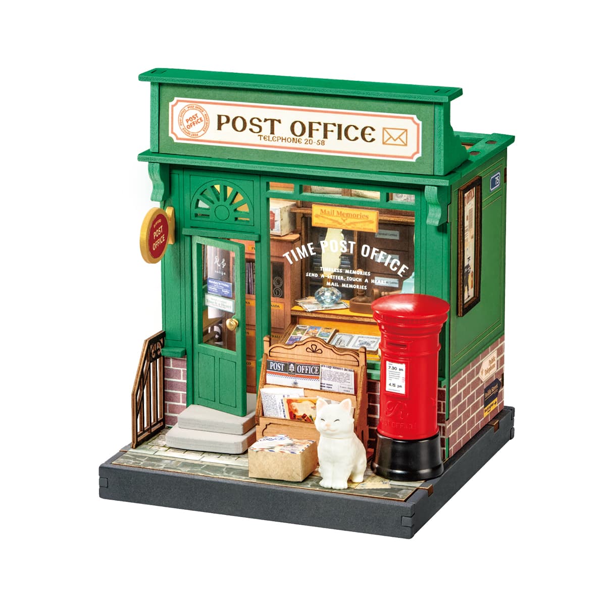 Rolife DIY Miniature House - Century Post Office DS037 white background product view