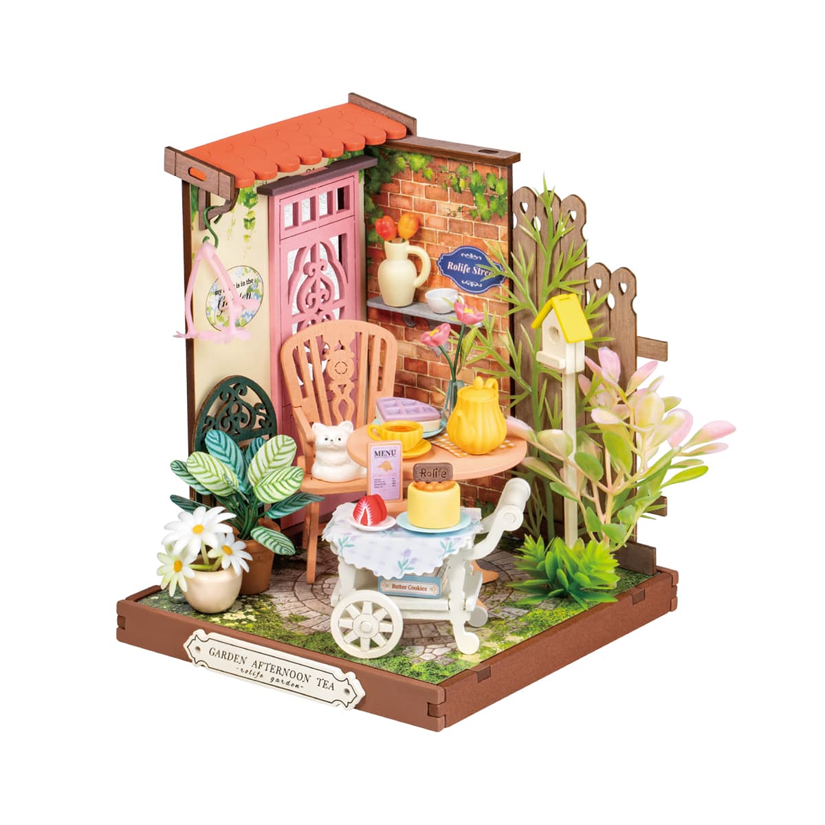 Rolife DIY Miniature House - Fancy Tea Yard DS038 vue produit sur fond blanc
