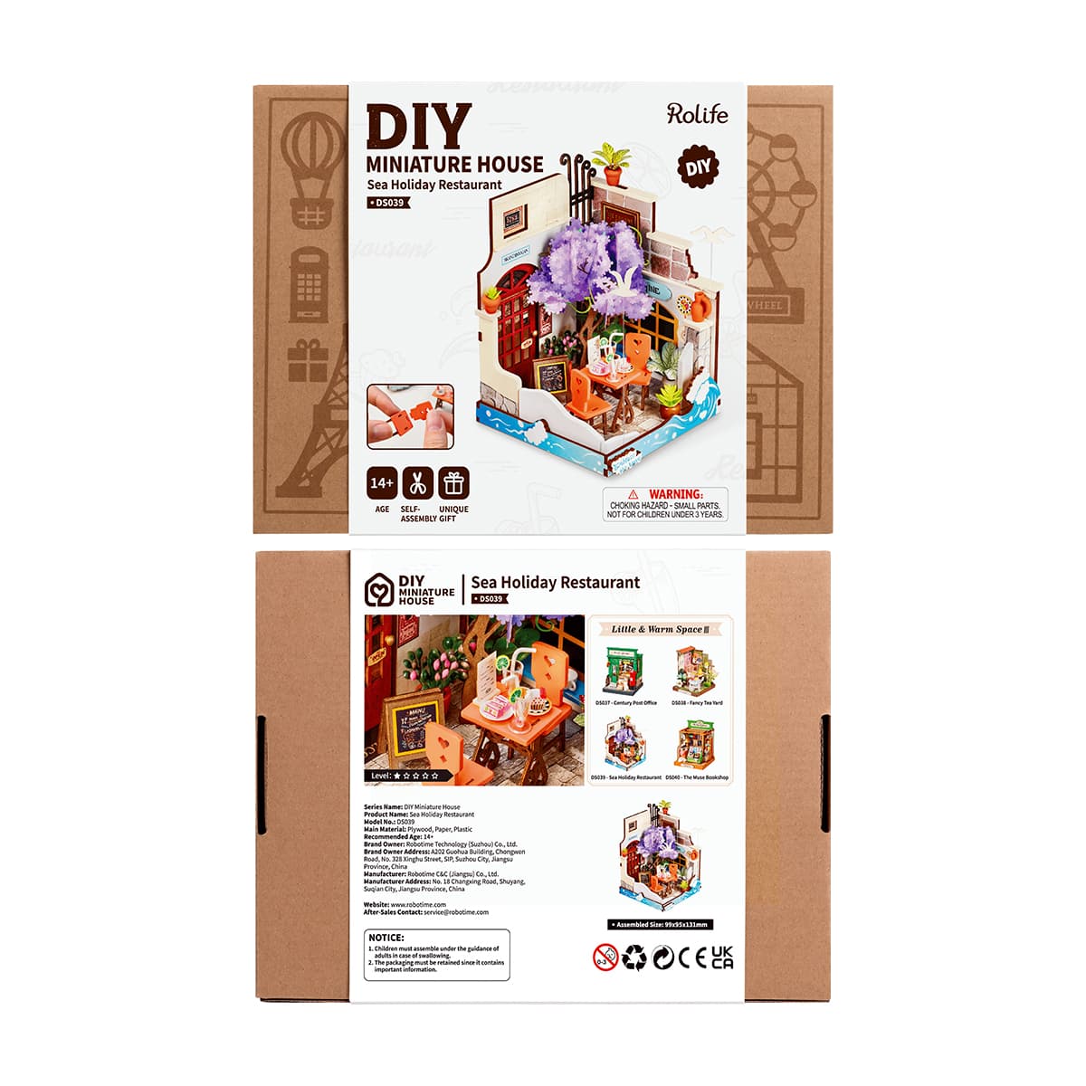 Rolife DIY Miniature House - Sea Holiday Restaurant DS039 product package