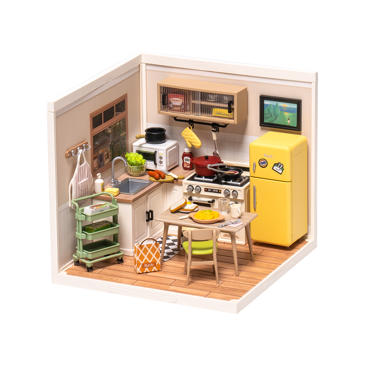 Rolife Happy Meals Kitchen Super Creator Miniature House DW008 image de galerie 2