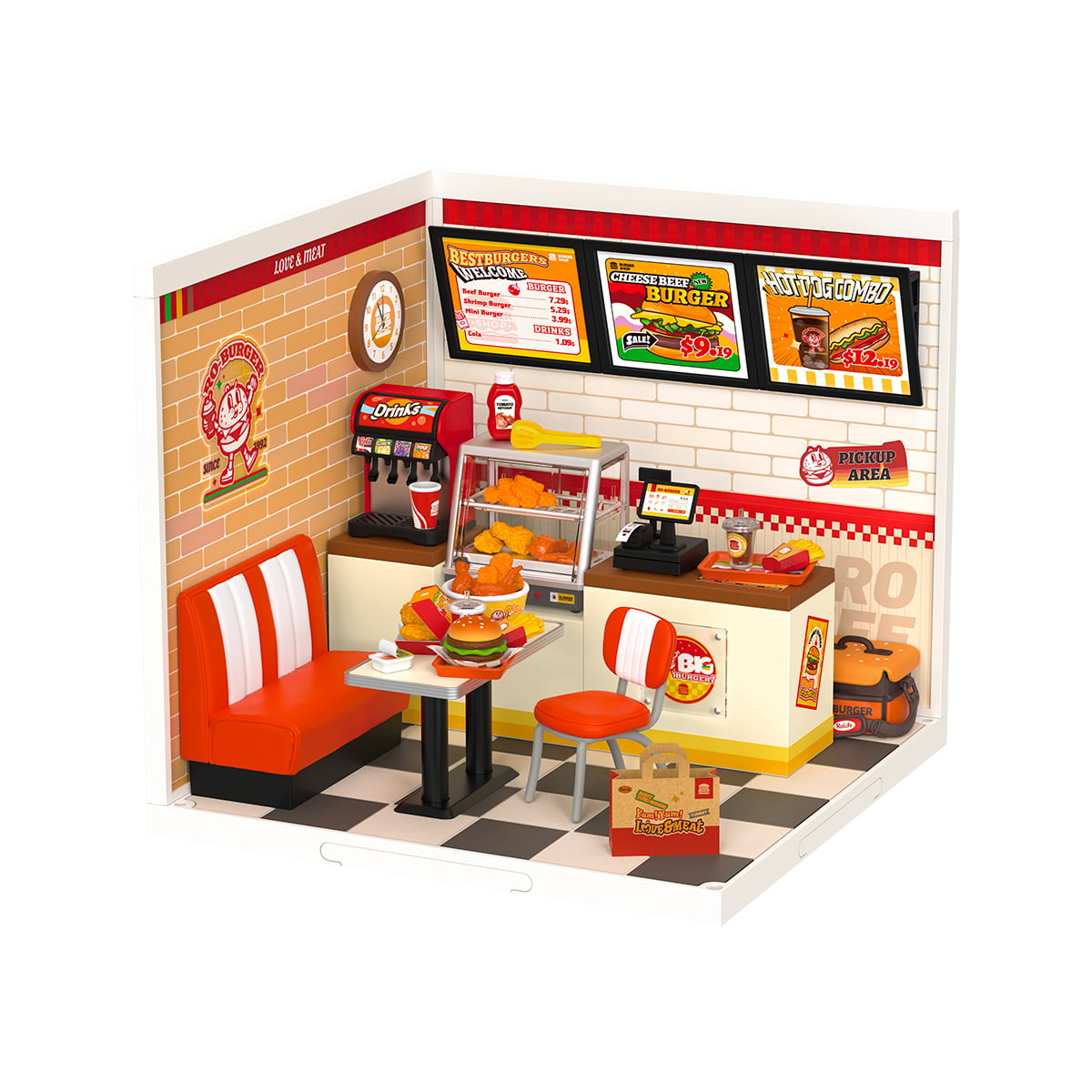Rolife Yum Yum Burgers Super Creator Miniature House DW010 imagen de galería 2