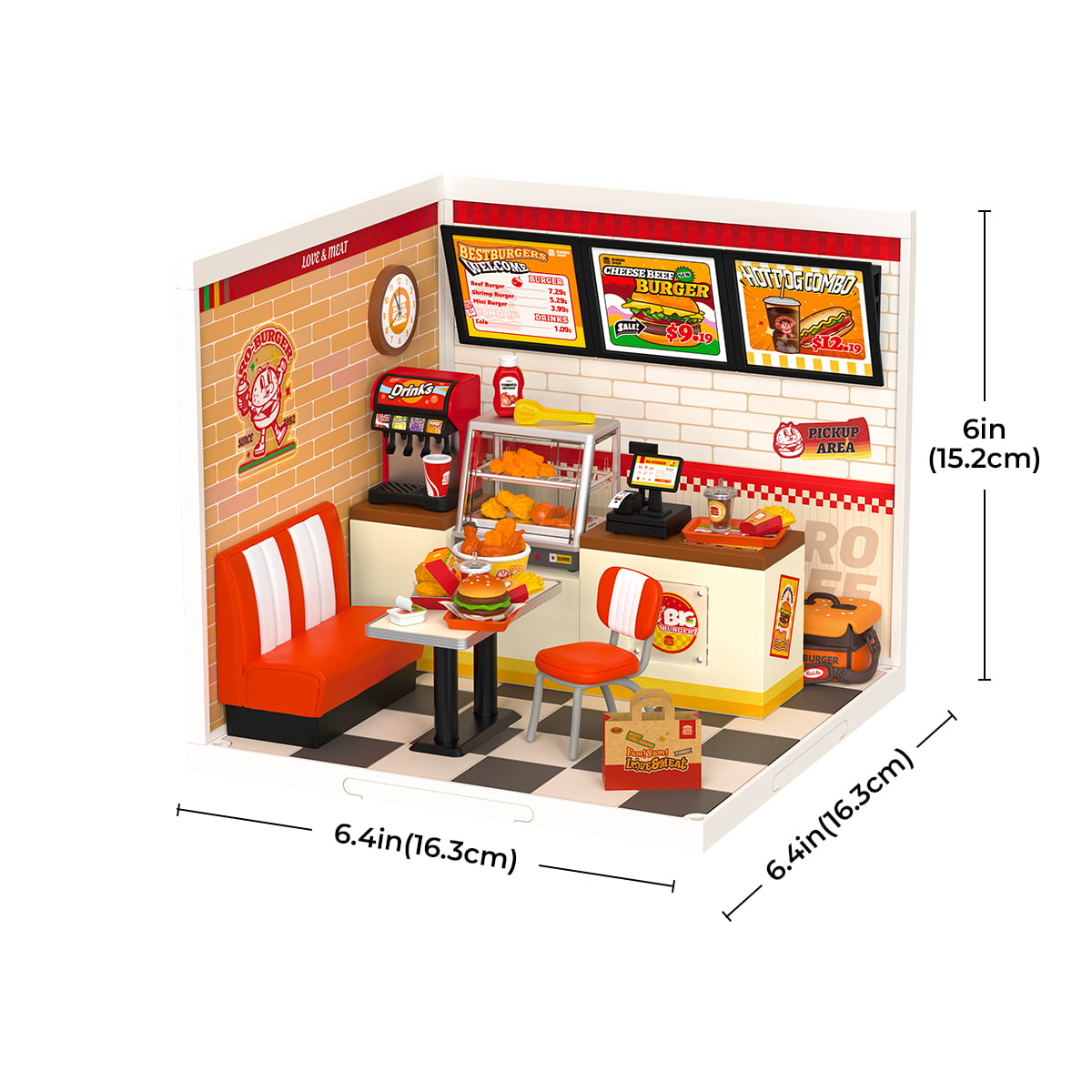 Rolife Yum Yum Burgers Super Creator Miniature House DW010 gallery image 6