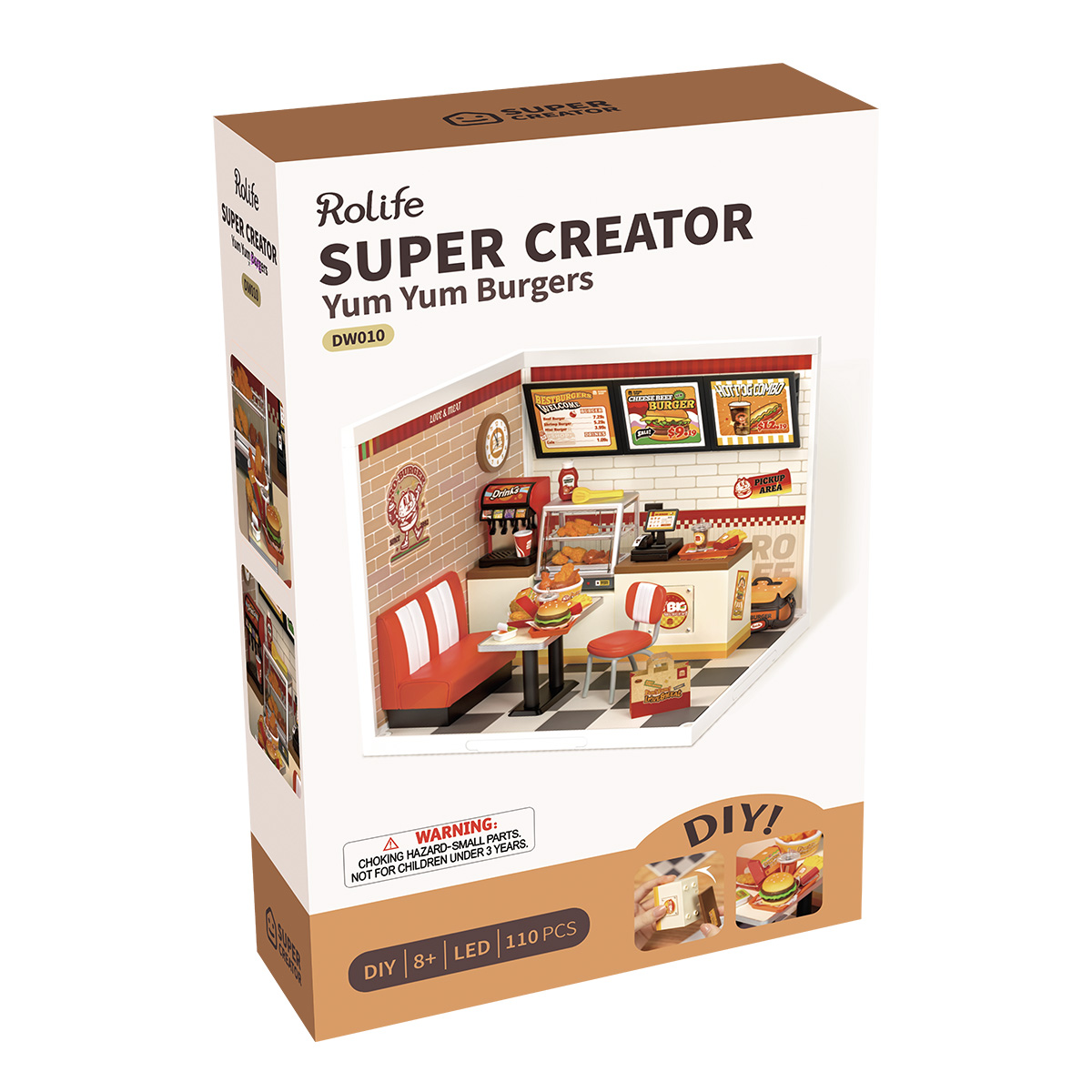 Rolife Yum Yum Burgers Super Creator Miniature House DW010 gallery image 7