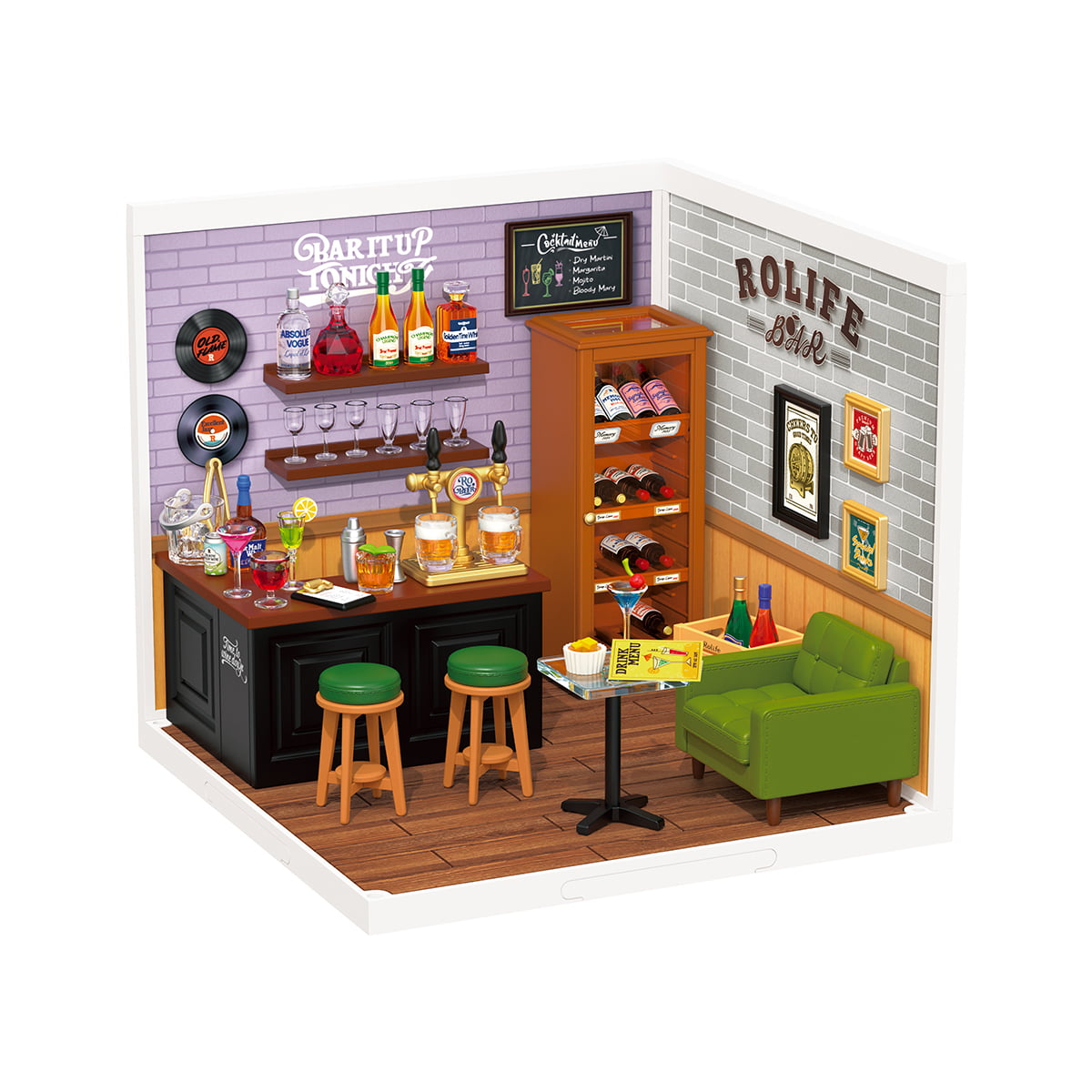 Rolife Leisurely Cheers Bar Super Creator Miniature House DW012 imagen de galería 2