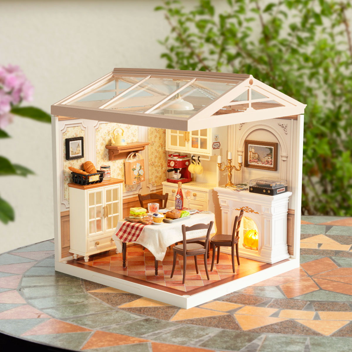 Rolife Warm Dining Room Super Creator Miniature House DW015B galerij afbeelding 1