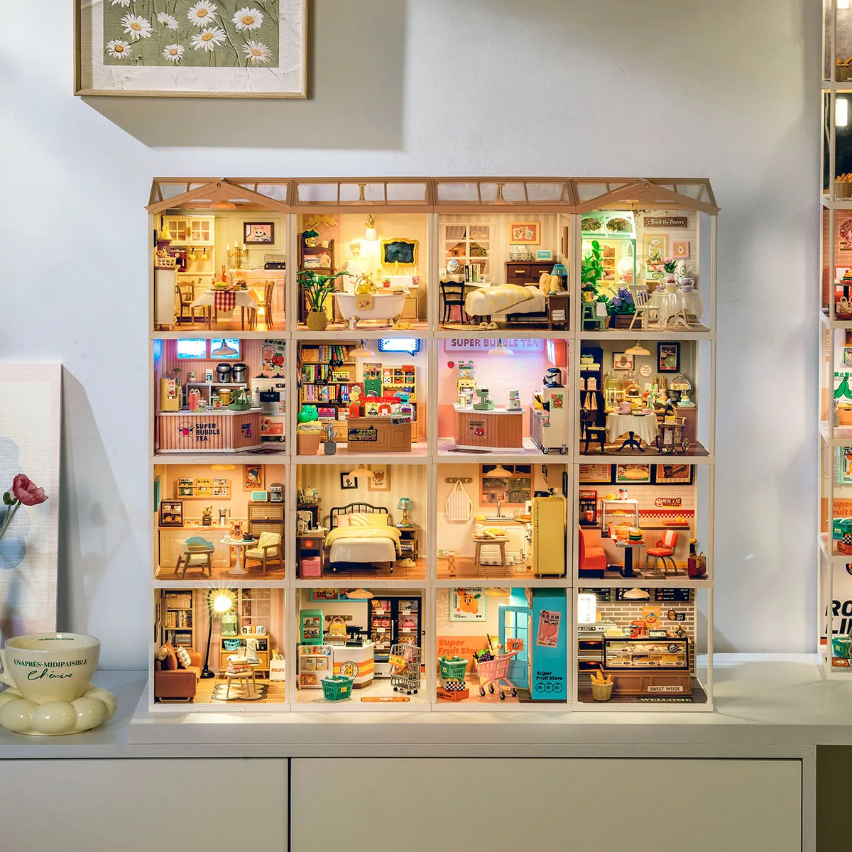 Rolife Warm Dining Room Super Creator Miniature House DW015B galerij afbeelding 4