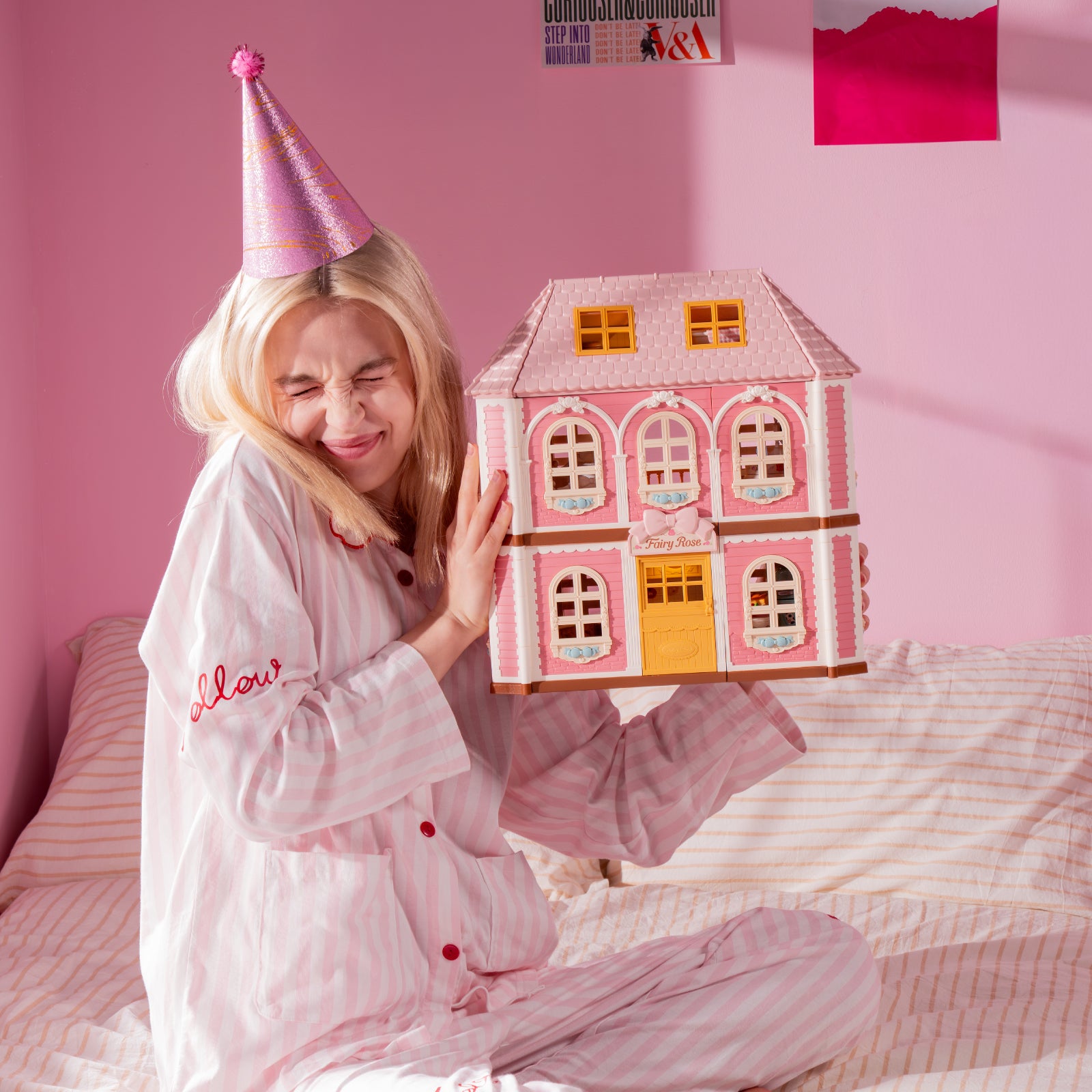 jjoori art チョリ ベーシック Pink house リディア Rolife DIY Dollhouse Kit- Haley Island Fairy Rose Cottage HH001