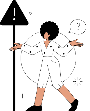 Illustration of a customer identifying a damaged or missing part
