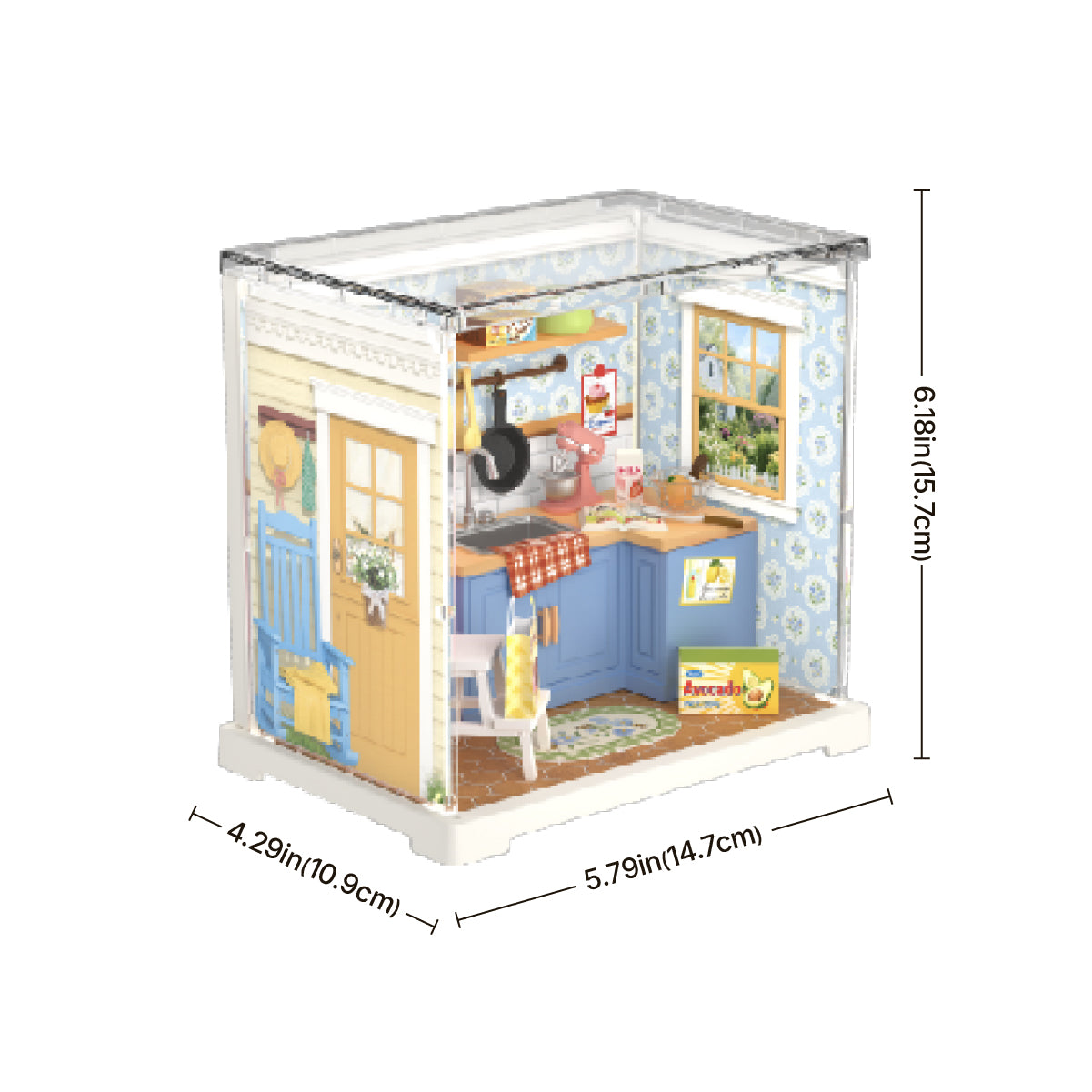 Rolife Homely Baking Kitchen DWS08B produit paquet avec chambre miniature complète