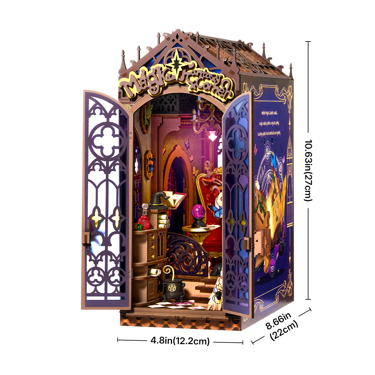 Magic Fantasy Corner TGB14 taille graphique, 12.2 x 22 x 27 cm book nook