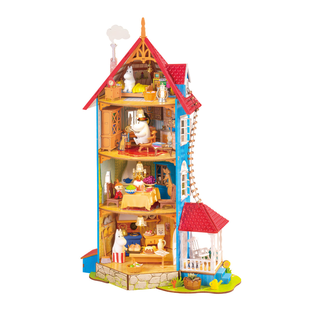 Rolife Moominhouse DIY Miniaturhaus auf weißem Hintergrund Bild