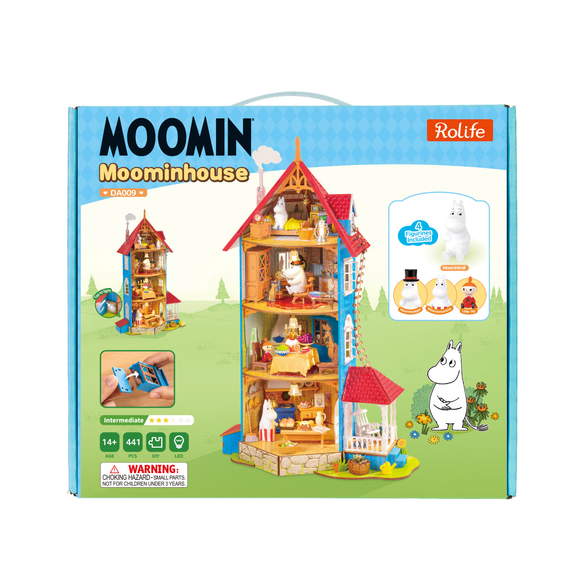 Image de l'emballage du produit de maison miniature DIY Rolife Moominhouse