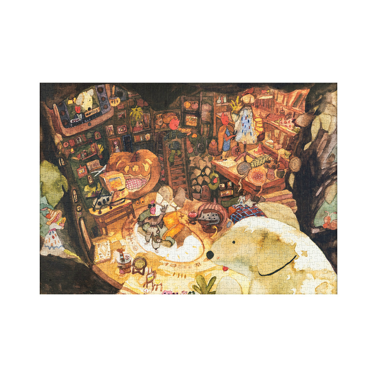 Rowood Tree House Tale PT010 œuvre d'art de puzzle sur un fond blanc