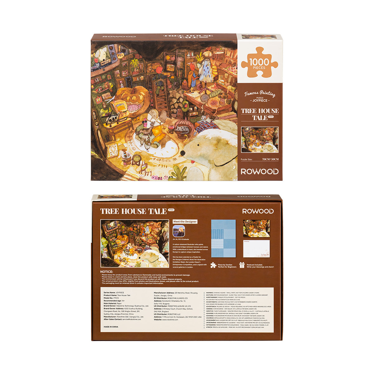 Rowood Tree House Tale PT010 product package with puzzle artwork and box