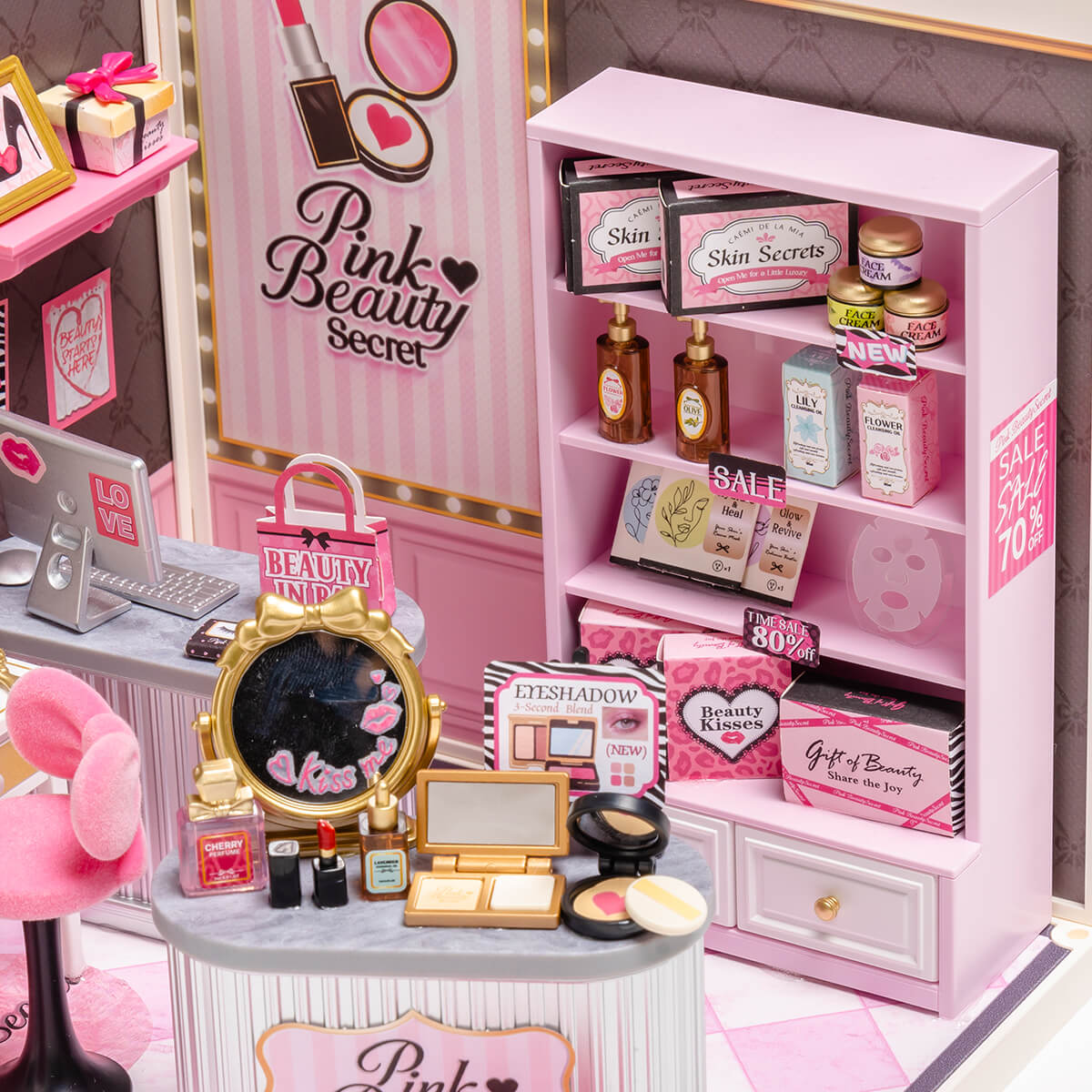 Rolife Pink Beauty Secret Super Creator Miniature House DW026 – Rolife
