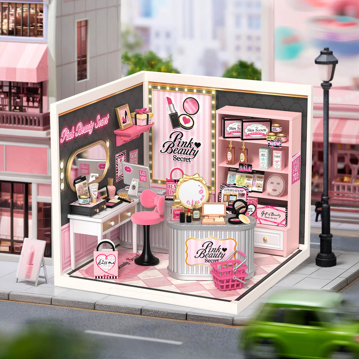 Rolife Pink Beauty Secret Super Creator Miniature House DW026 – Rolife