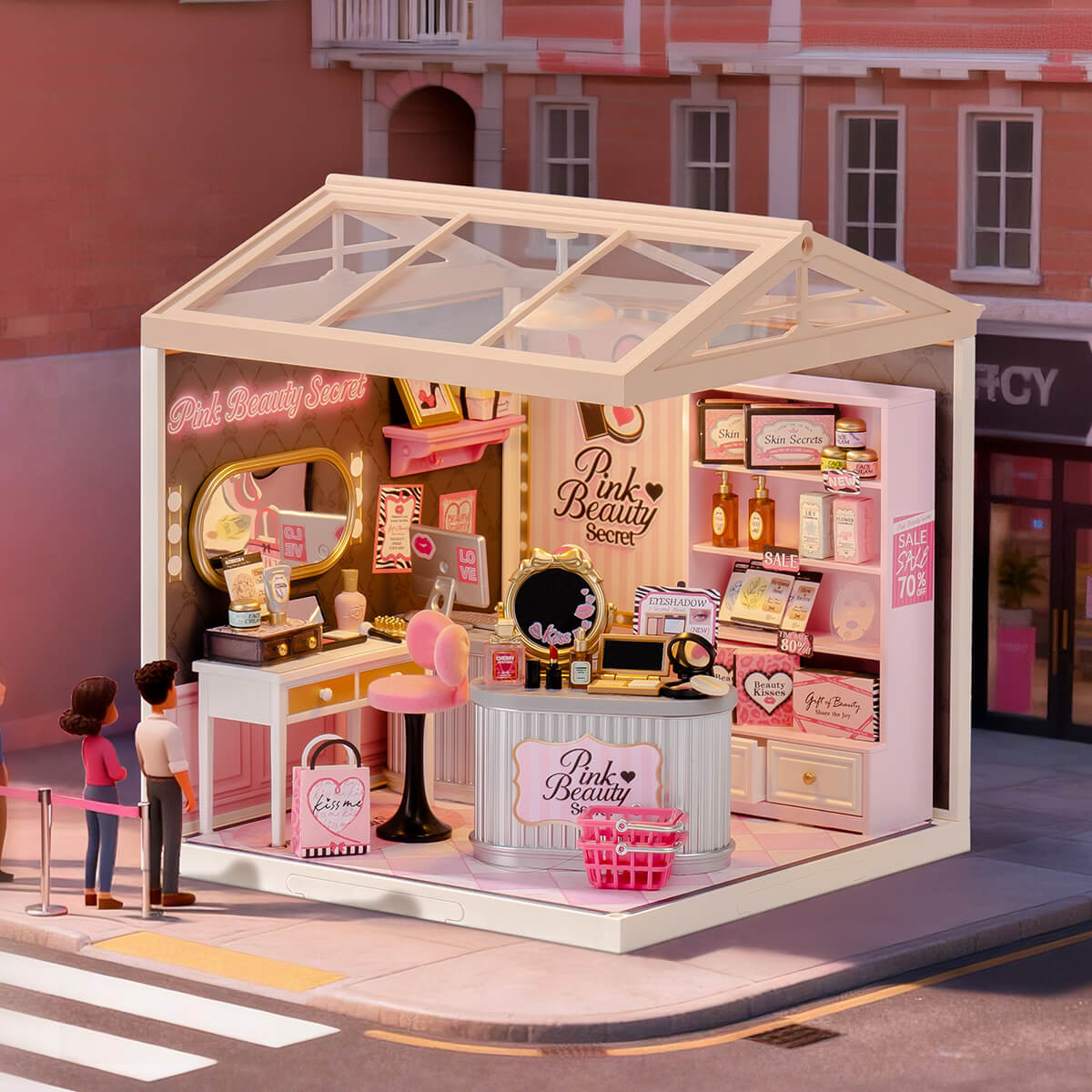 Rolife Pink Beauty Secret Super Creator Miniature House DW026 – Rolife