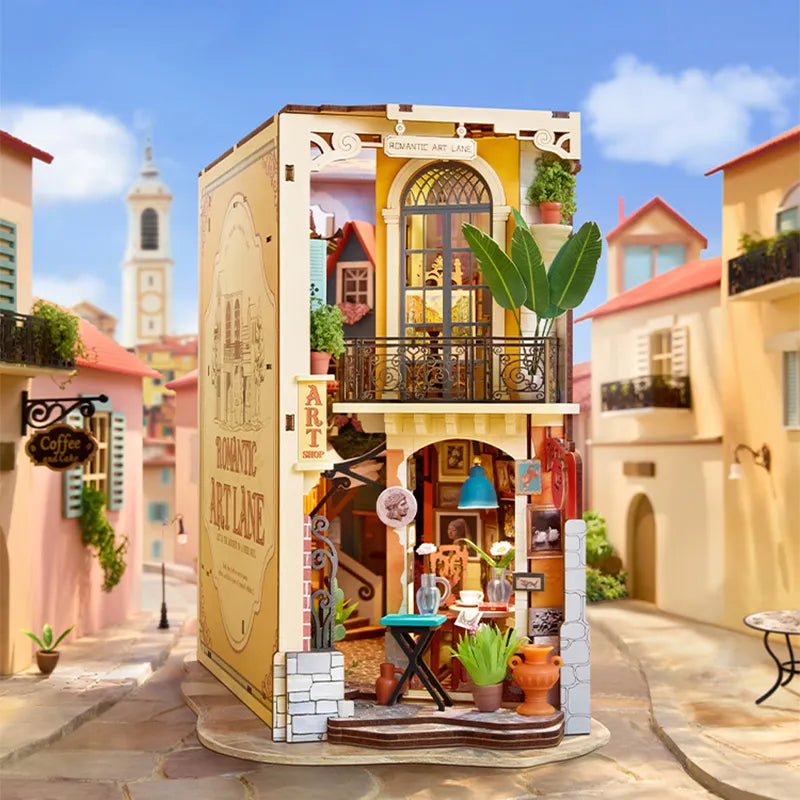 Rolife Romantic Art Lane DIY Book Nook Kit TGB20