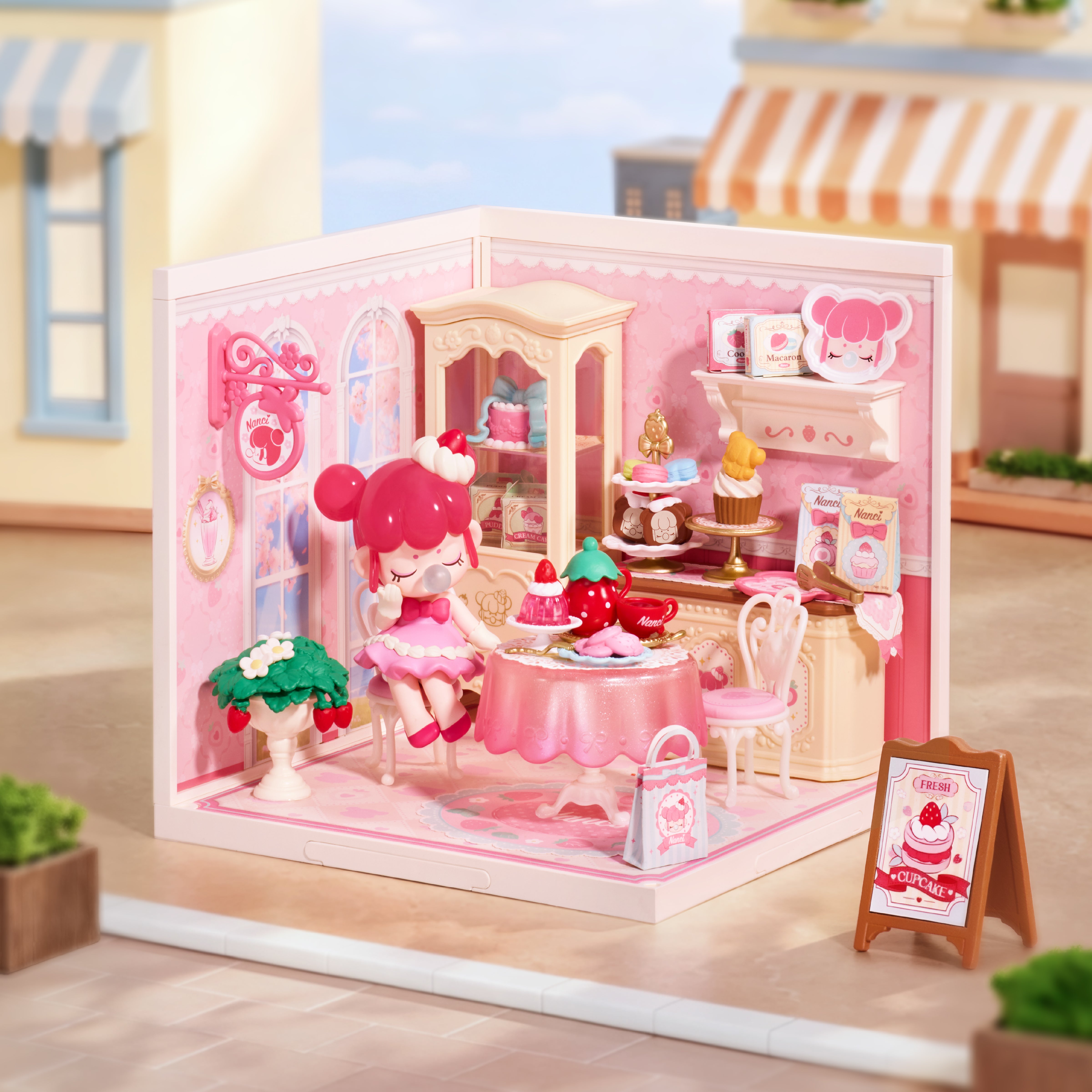Rolife Nanci Strawberry Teatime Super Creator lifestyle display scene