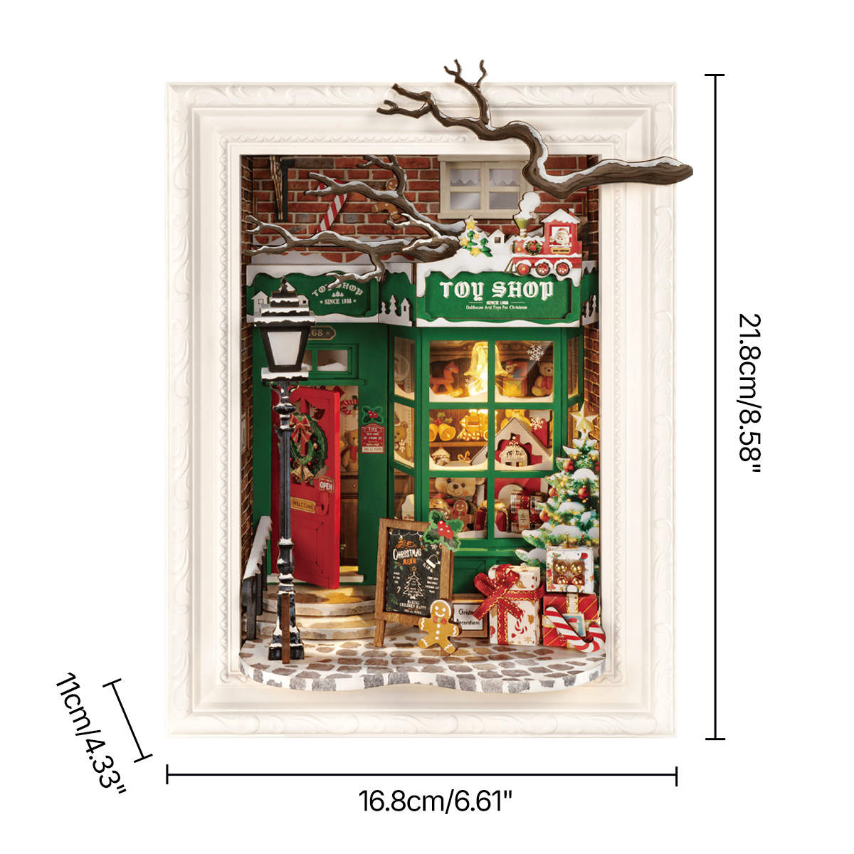 Santa's Toy Shop DP006 Größe Grafik, 16.8 x 4.5 x 22.8 cm Geschichtenelement