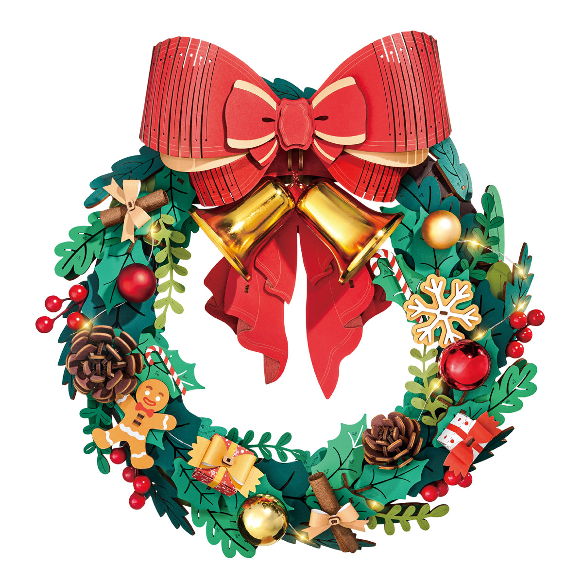 Rolife Corona de Navidad TGL04 vista del producto sobre fondo blanco