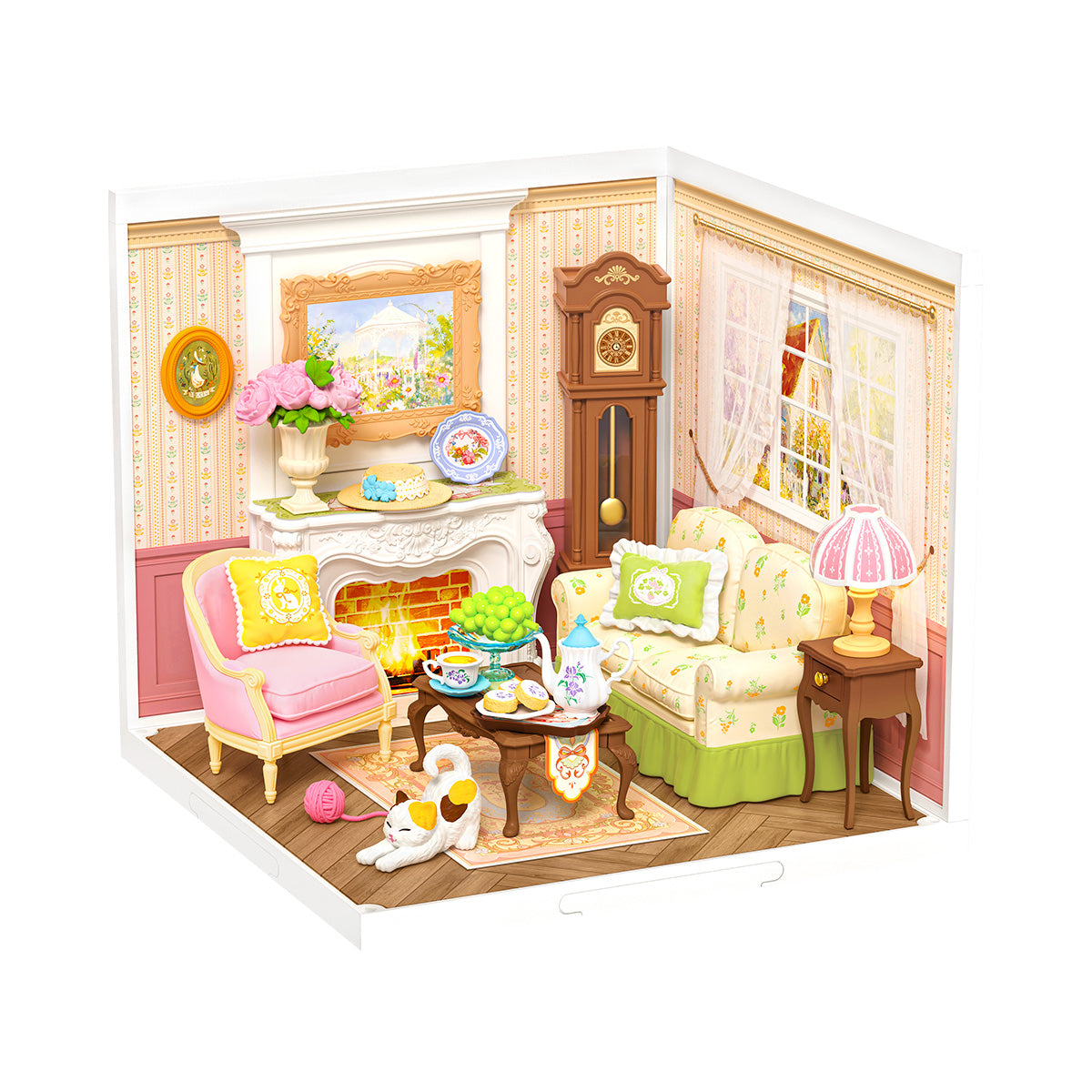 Rolife Holiday Tea Time DW023 witte achtergrond miniatuur kamer productweergave