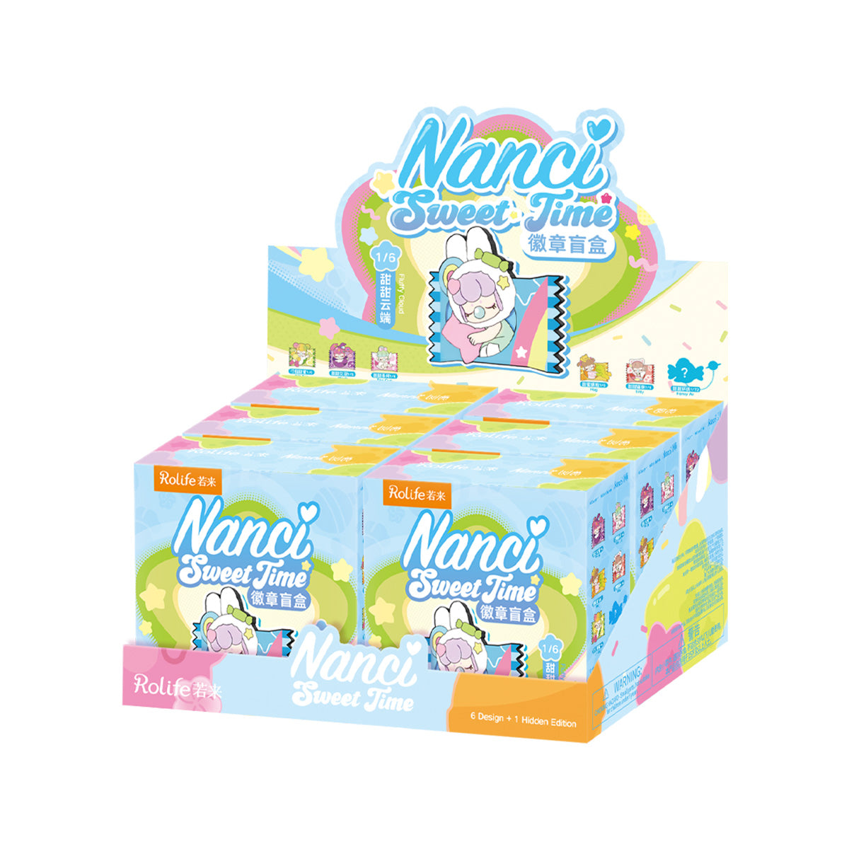 Nanci Sweet Time badge blind box display case on white background
