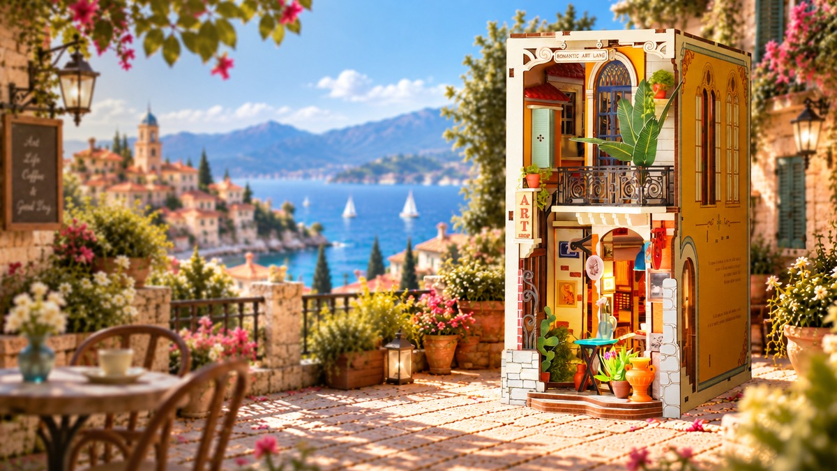 Romantic Art Lane Wander Through a Sunlit Artist's Street in the South of France