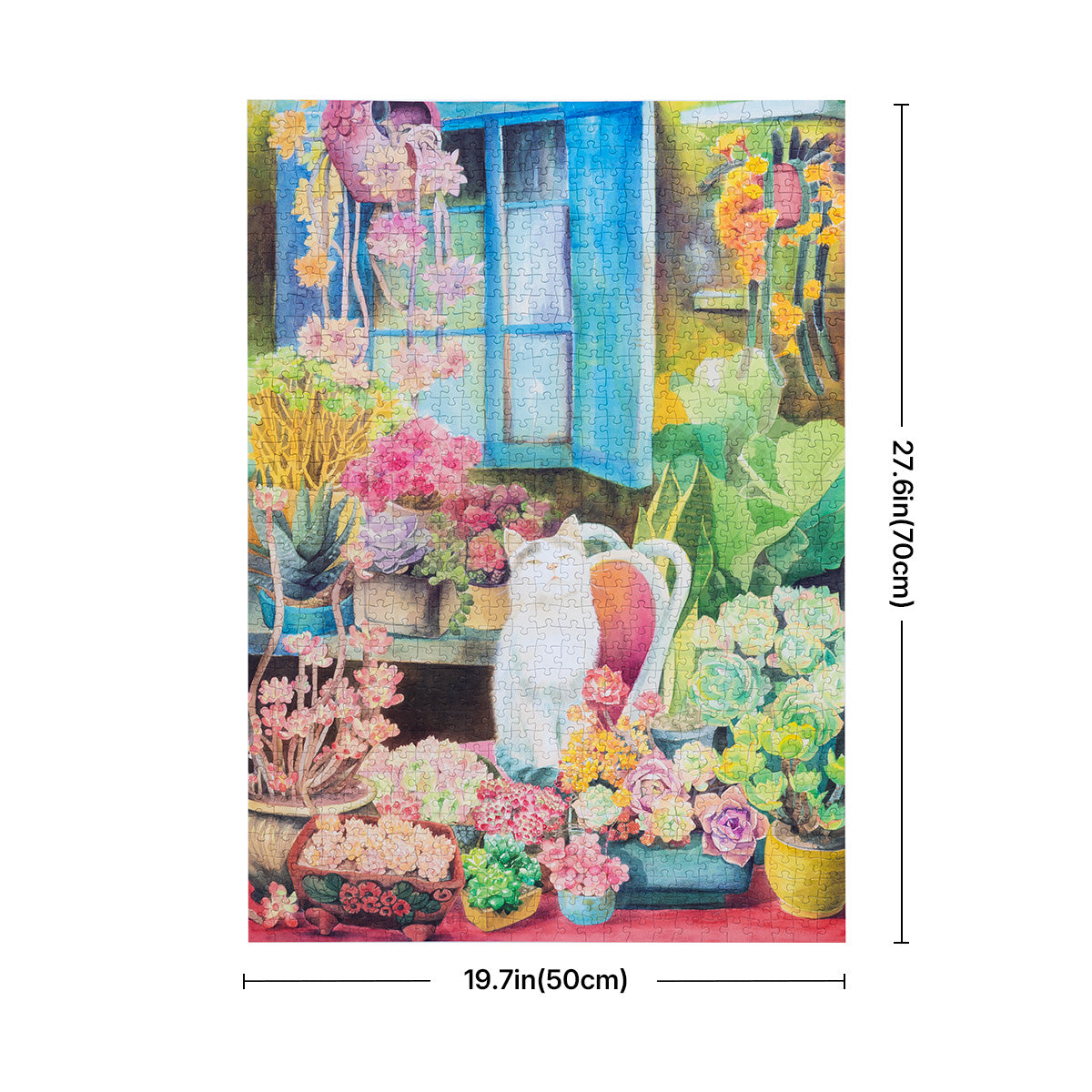 Cat's Plant Yard PT012 size graphic, 50 x 70 cm 1000-piece jigsaw puzzle