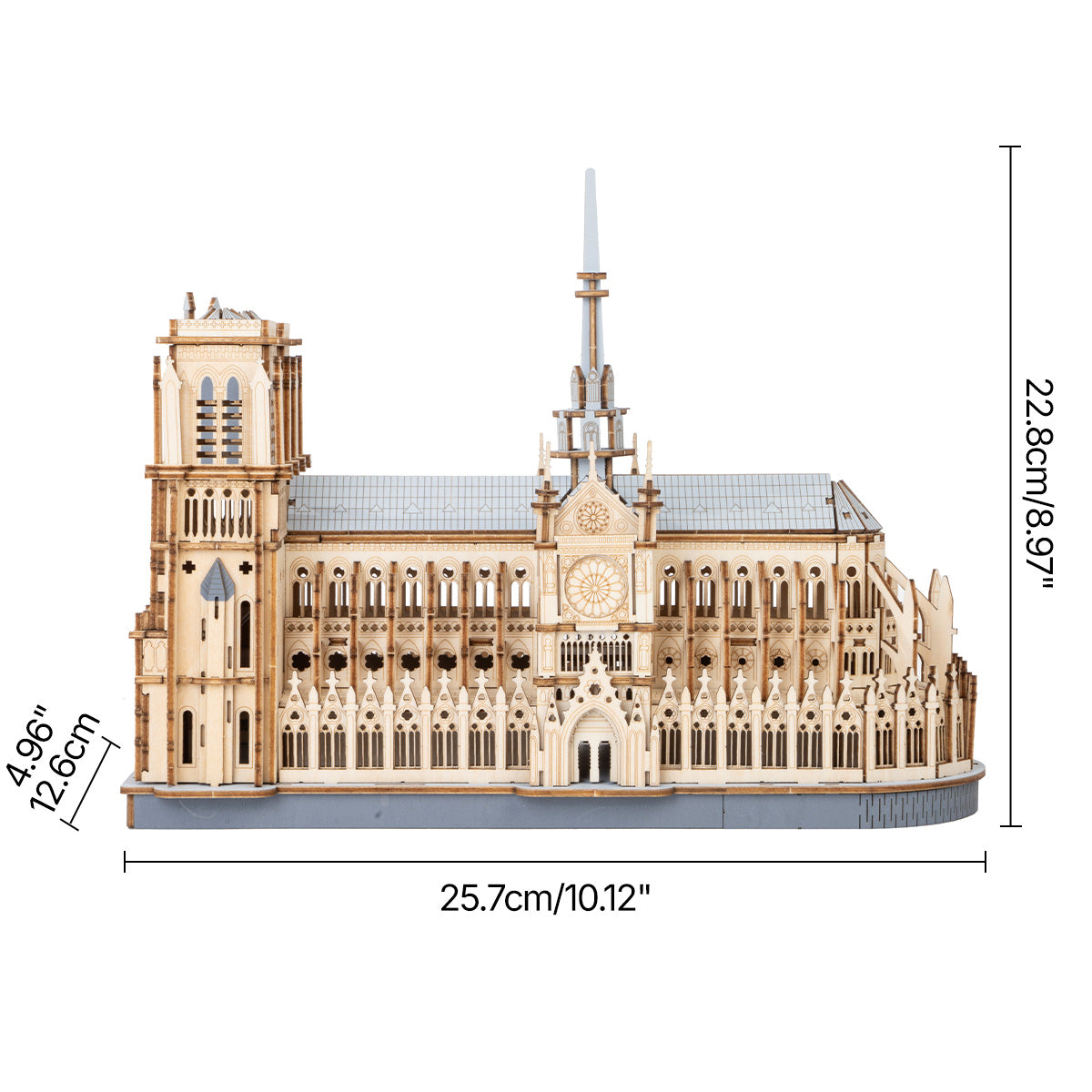 Cathédrale de Paris TG511 taille graphique, 25.7 x 7.6 x 22.8 cm puzzle en bois