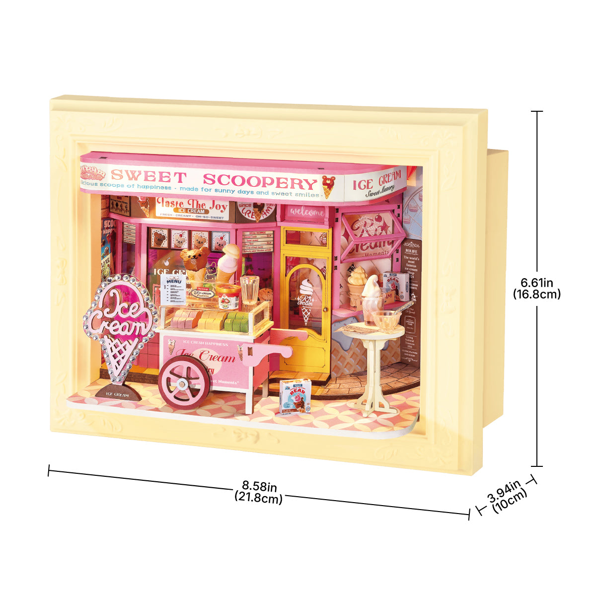 Sweet Scoopery Ice Cream DP002 tamaño gráfico, 21.6 x 4.8 x 16.6 cm marco de historia