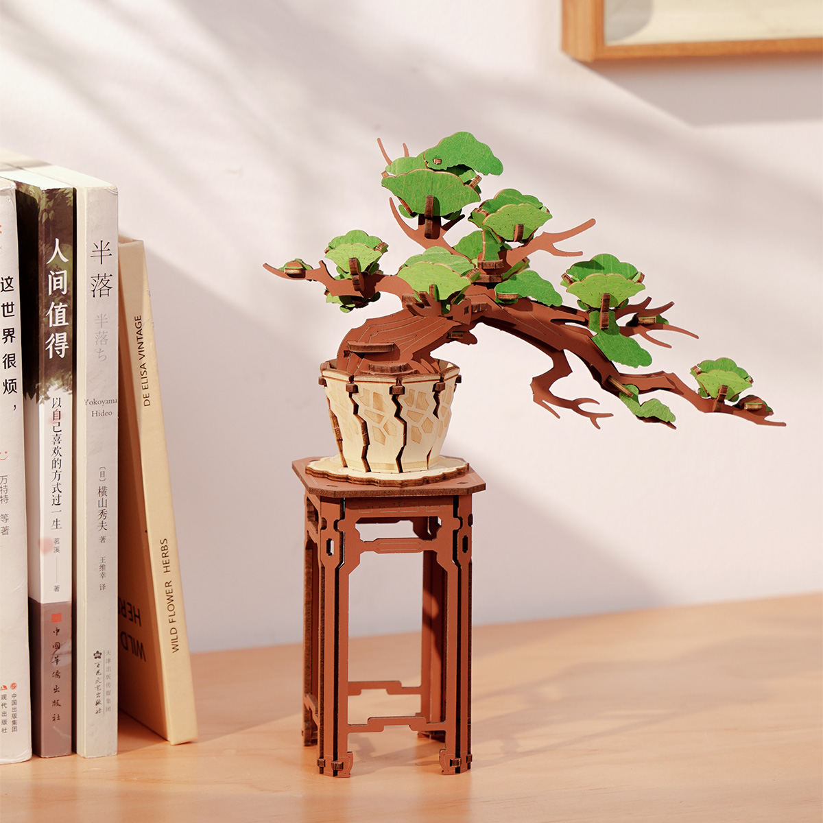 Rolife 3D Wooden Puzzle - Evergreen Pine Bonsai TG510 gallery image 4