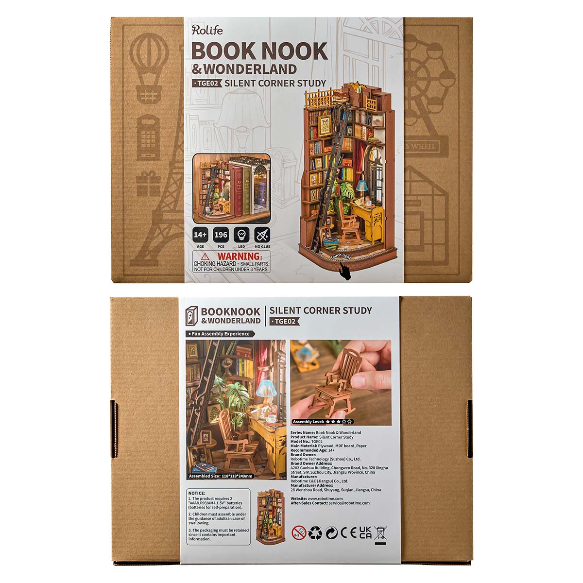 Rolife DIY Kit de Rincón de Libros - Estudio de Esquina Silenciosa TGE02 imagen de galería 8