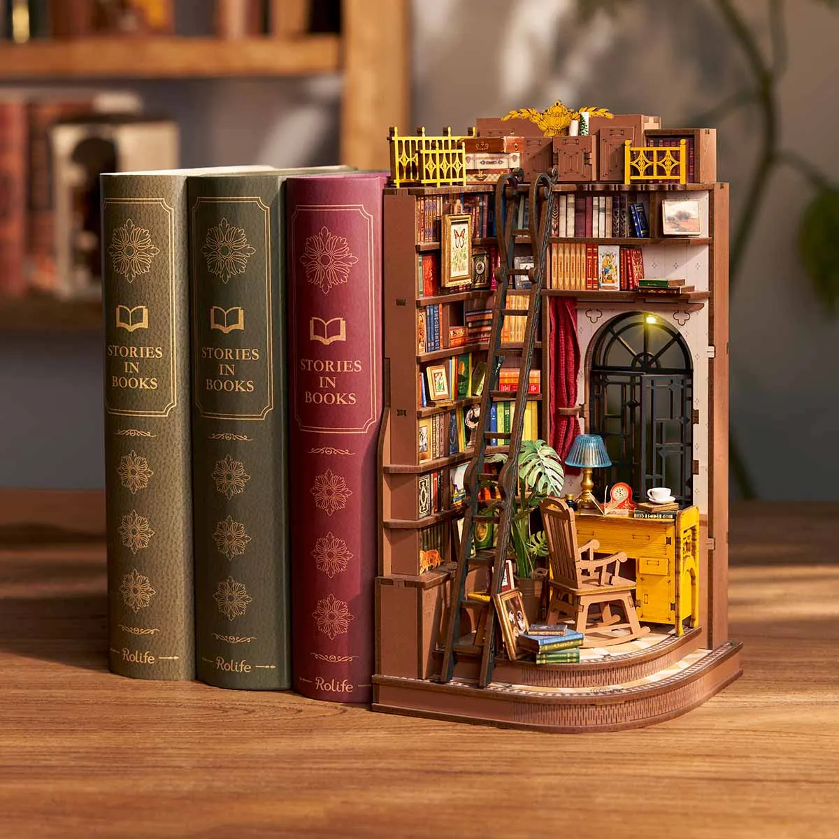 Rolife DIY Kit de Rincón de Libros - Estudio de Esquina Silenciosa TGE02 imagen de galería 6