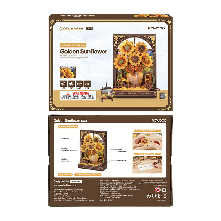 Rowood 3D Holzpuzzle - Goldene Sonnenblume TH002 Galeriebild 7