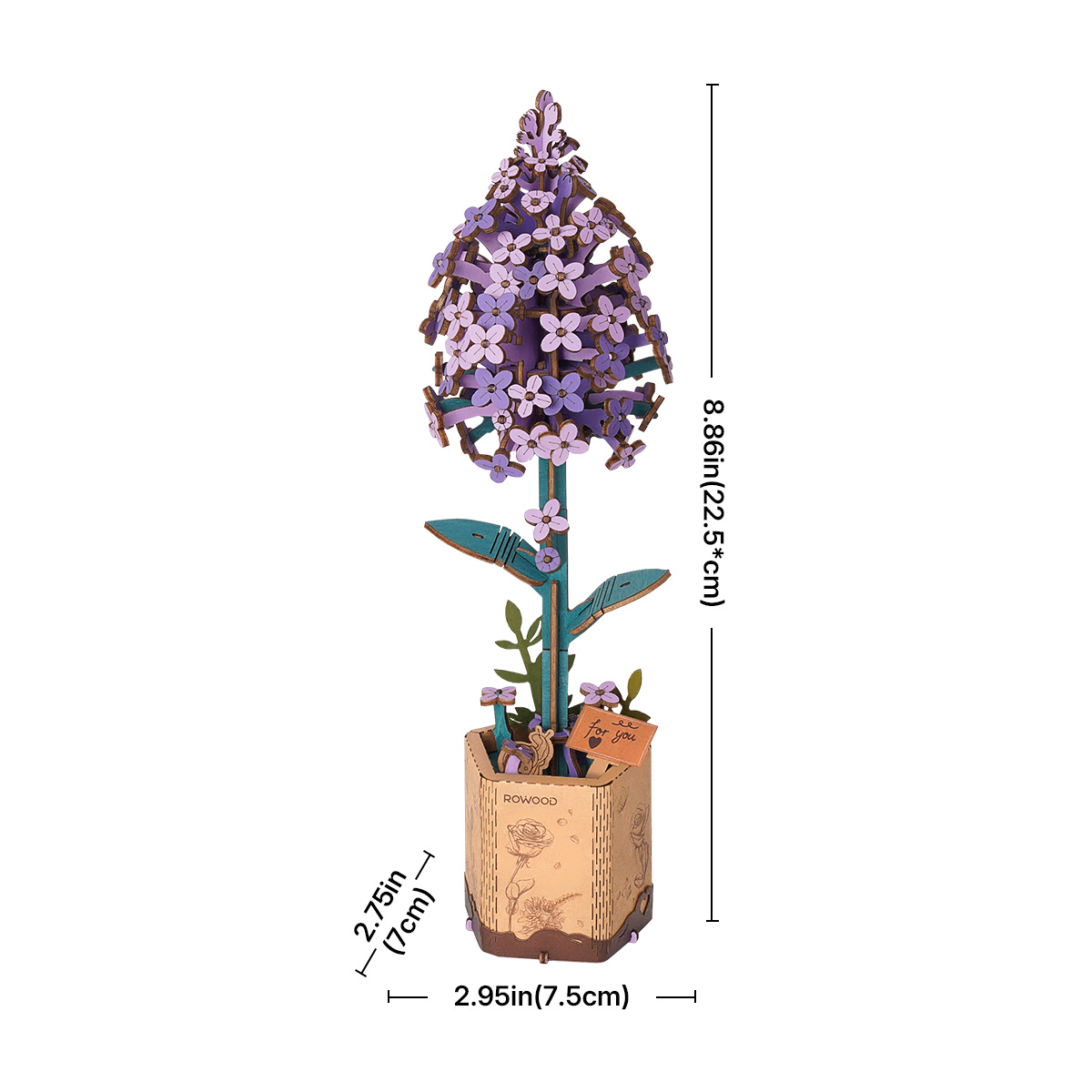 Rowood DIY Fleur en Bois Lilas TW021 image de galerie 5