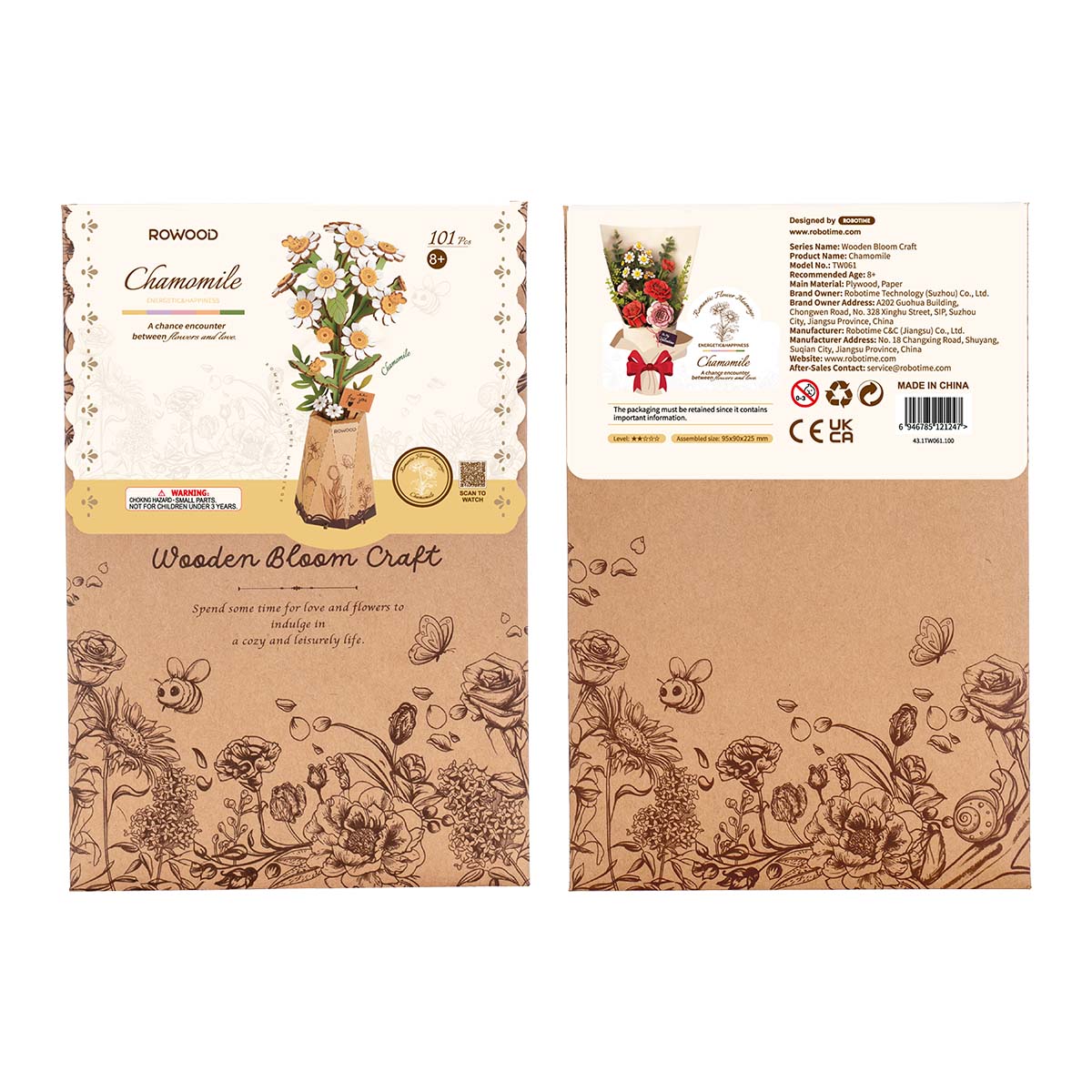 Rowood DIY Wooden Flower Chamomile TW061 image de galerie 5
