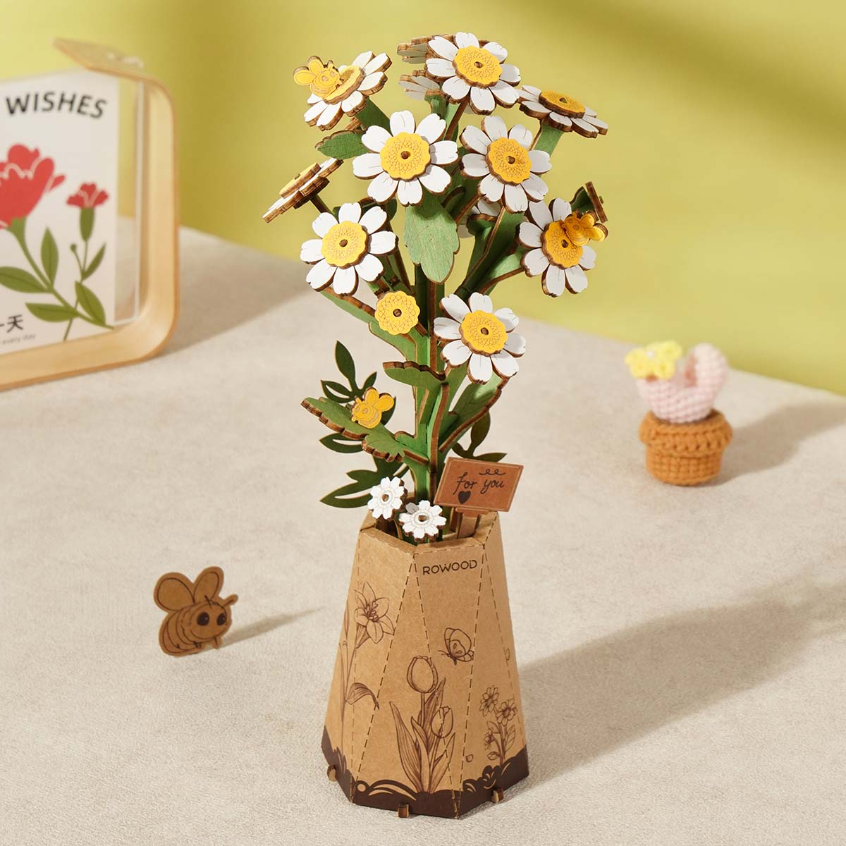 Image héroïque du produit Rowood DIY Fleur en bois Camomille TW061