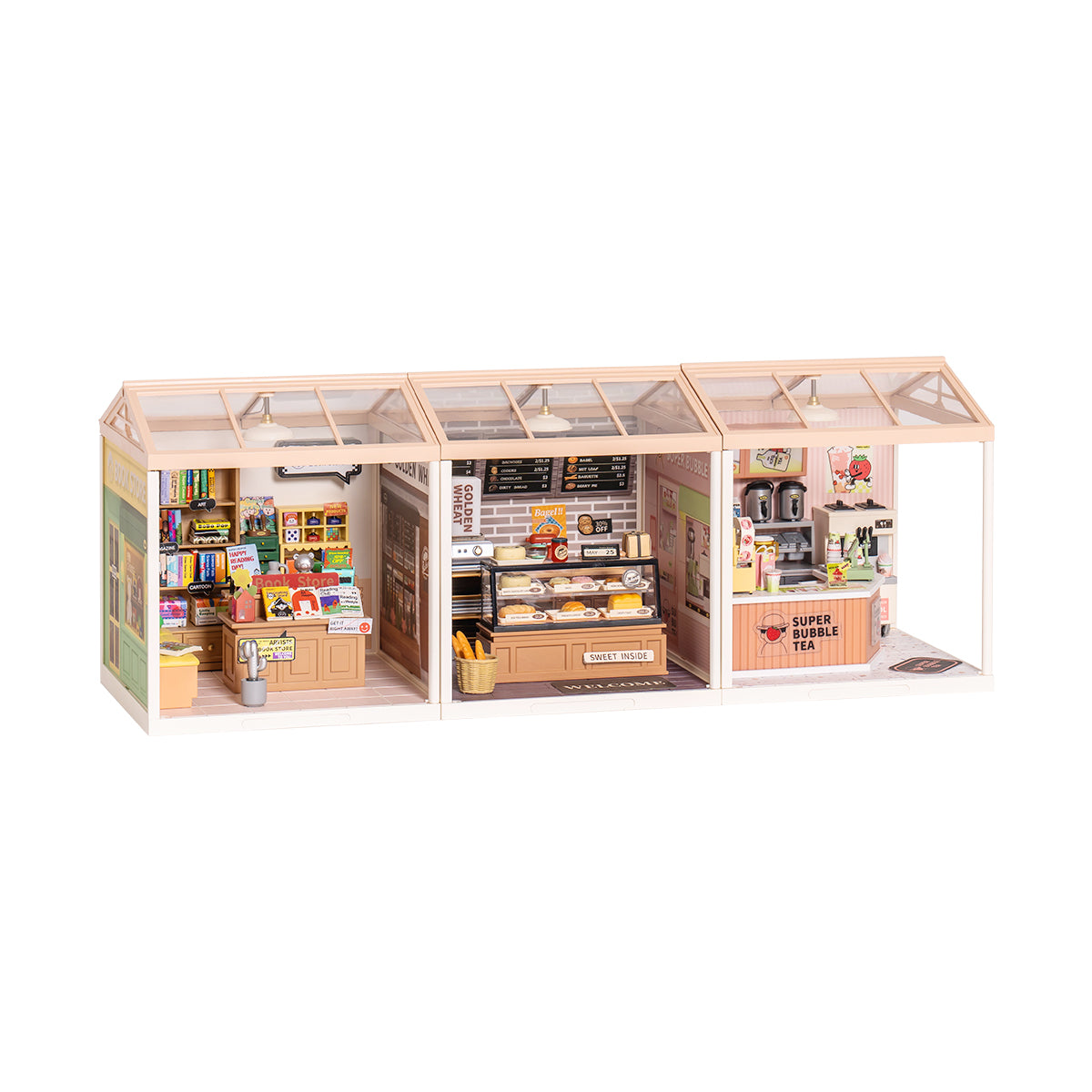 Rolife Super Creator Miniaturhaus 3-in-1 Line-Up Produkt-Held Bild
