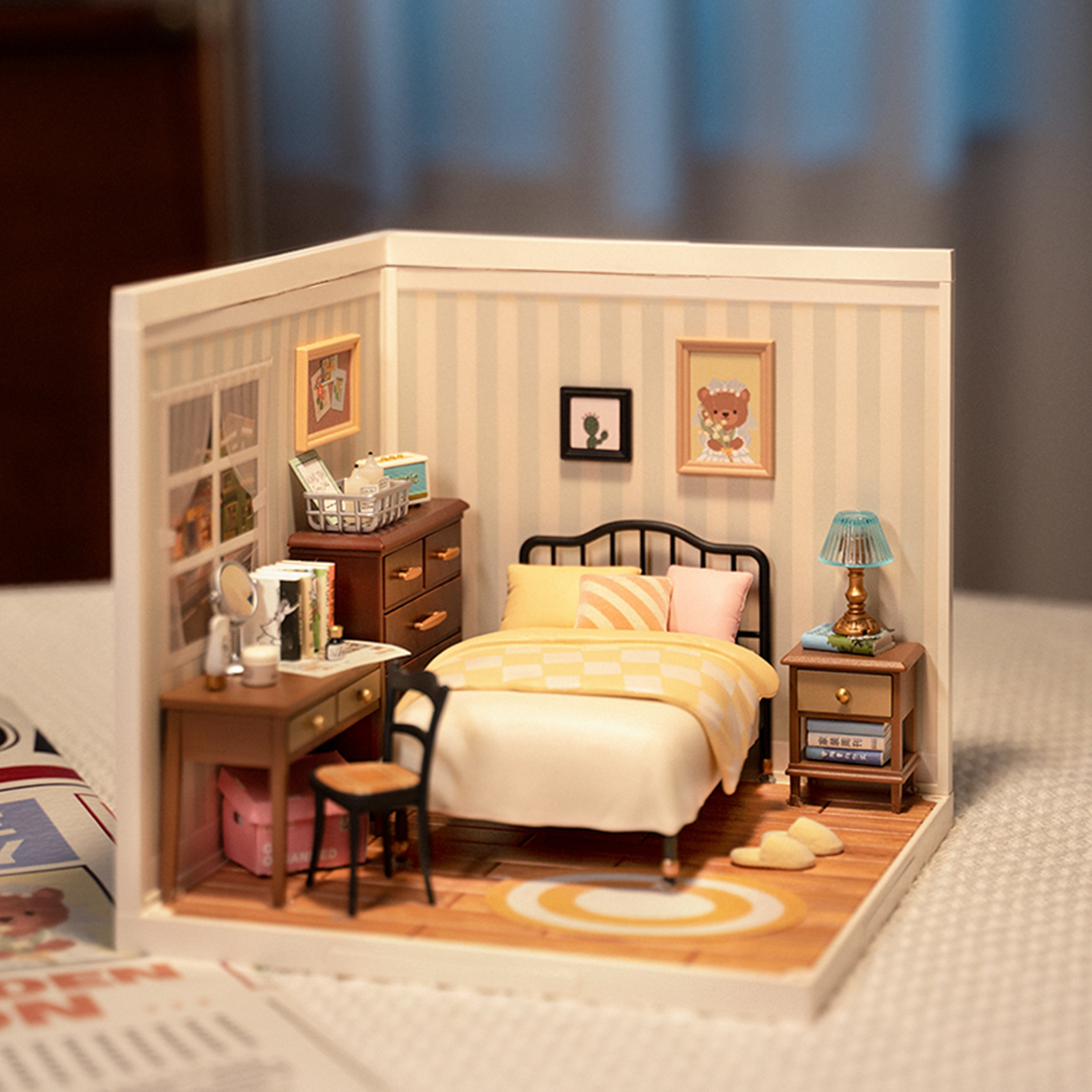 Rolife Sweet Dream Bedroom Super Creator Miniature House DW009 galerij afbeelding 2