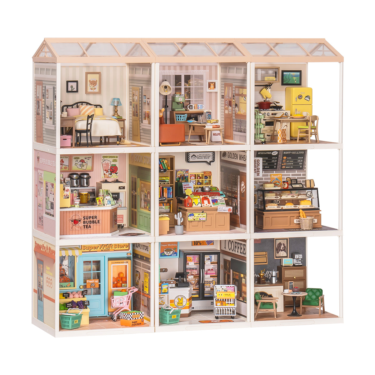 Rolife Super Creator Miniaturhaus 9 in 1 Neun Raster alternative Produktansicht